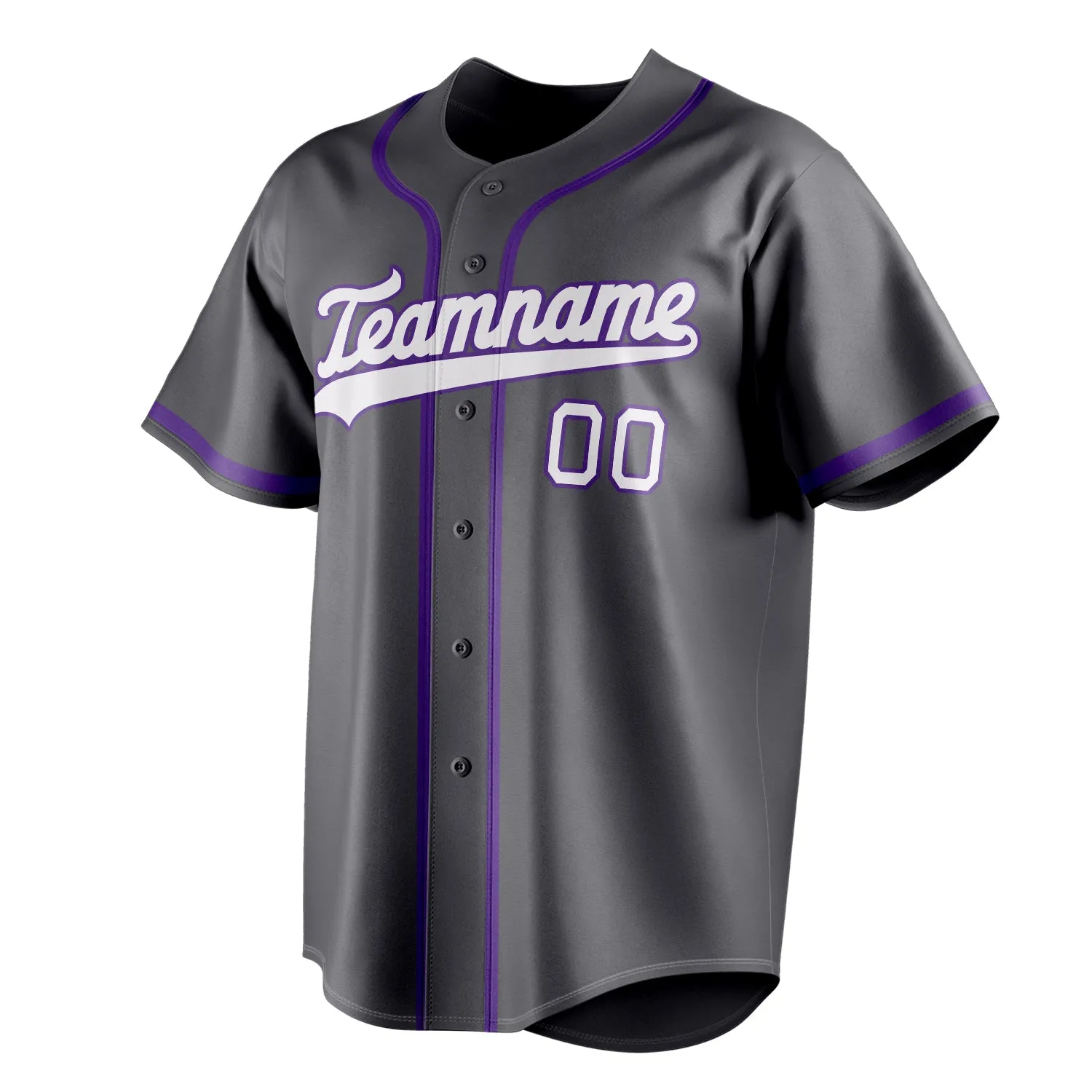 Custom Steel Gray & White Color Fan Baseball Jersey sold by Tailorly product image thumbnail 3