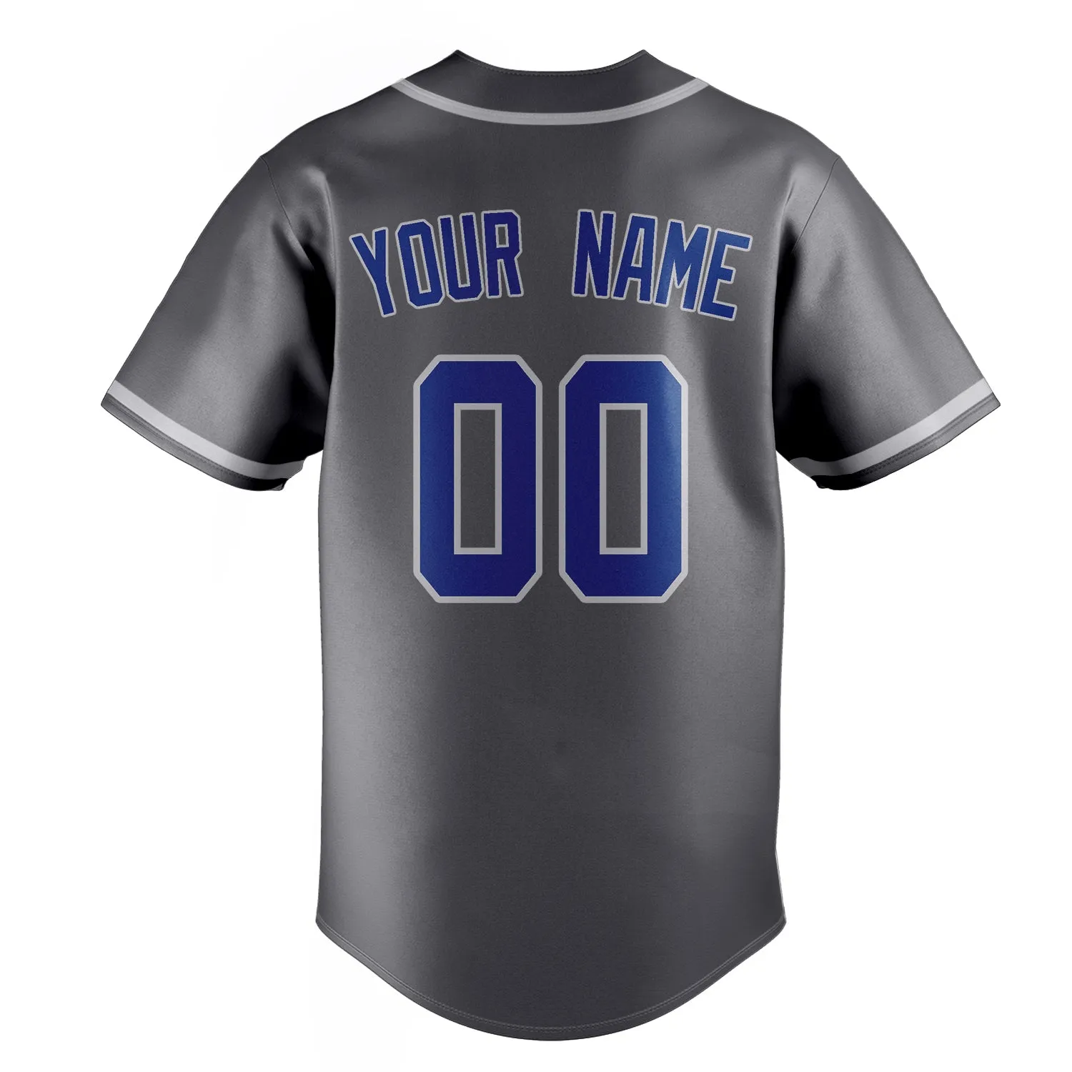 Custom Steel Gray & Royal Color Fan Baseball Jersey sold by Tailorly product image thumbnail 4