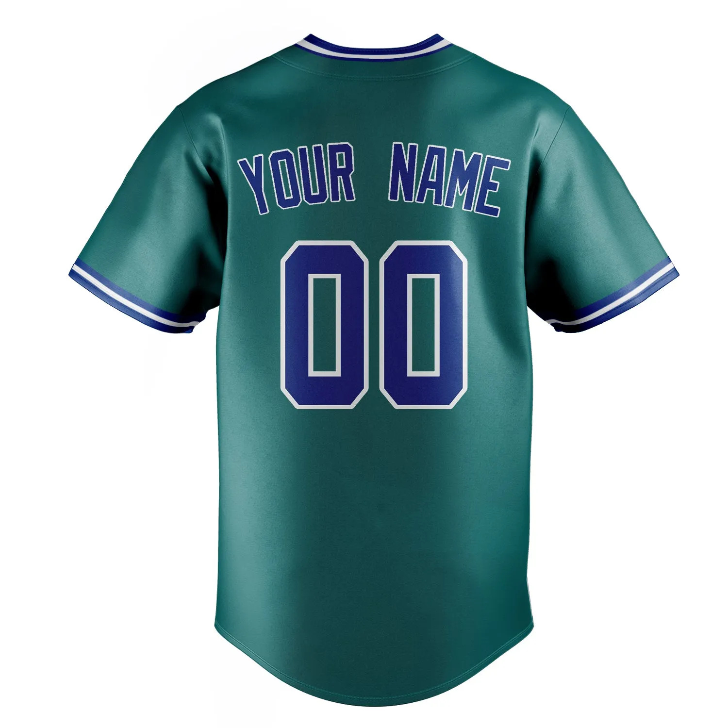 Custom Teal & Royal Color Fan Baseball Jersey sold by Tailorly product image thumbnail 4