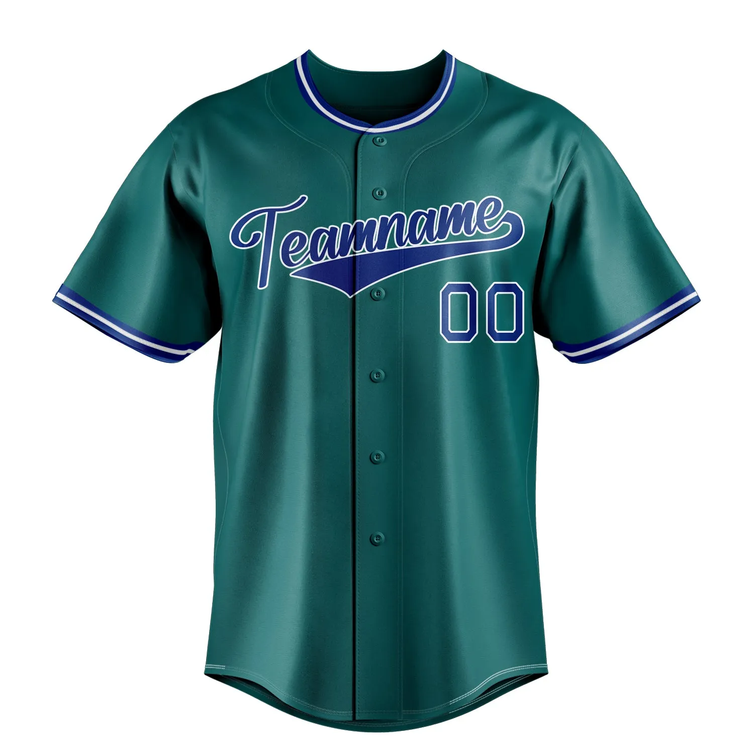 Custom Teal & Royal Color Fan Baseball Jersey sold by Tailorly product image thumbnail 2