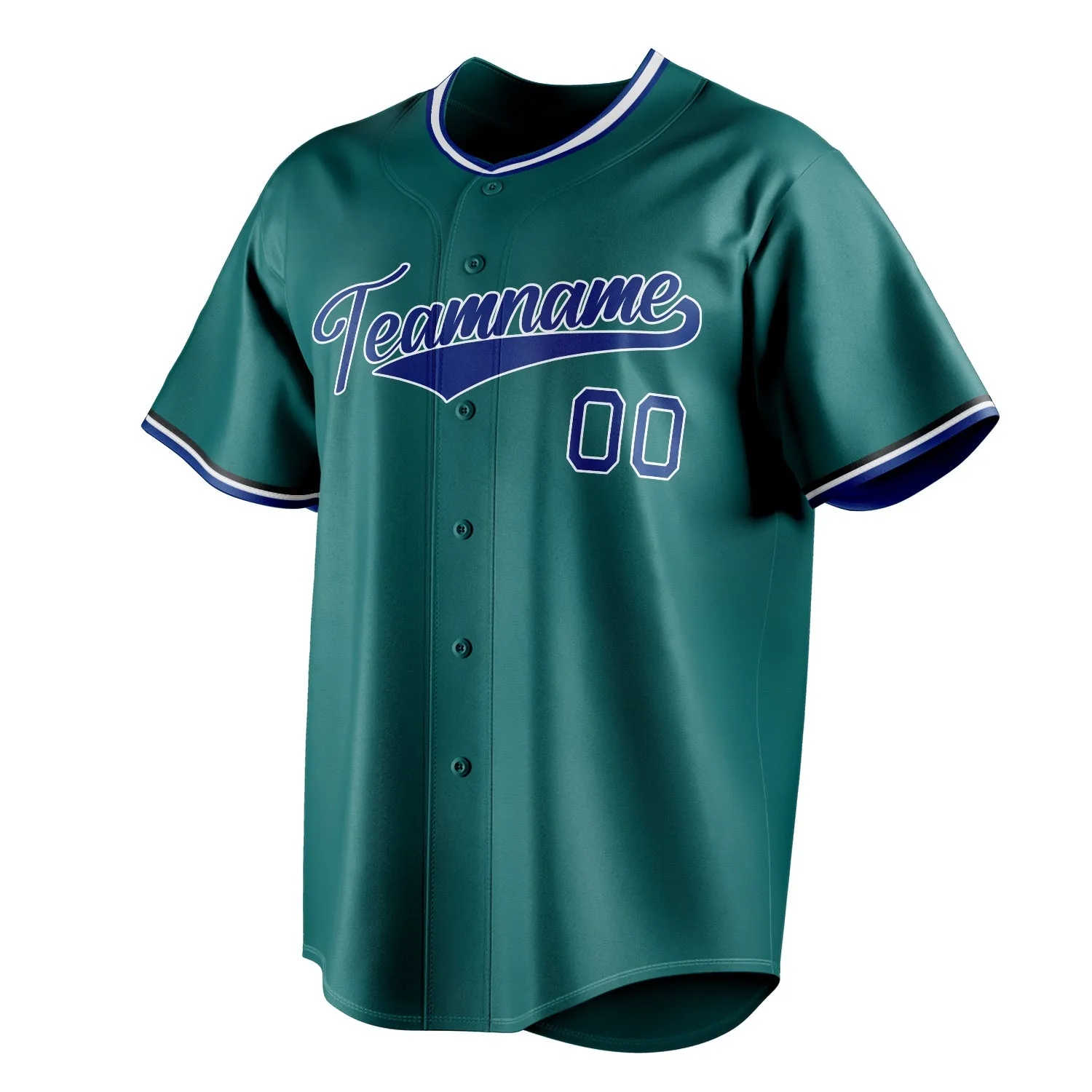 Custom Teal & Royal Color Fan Baseball Jersey sold by Tailorly product image thumbnail 3