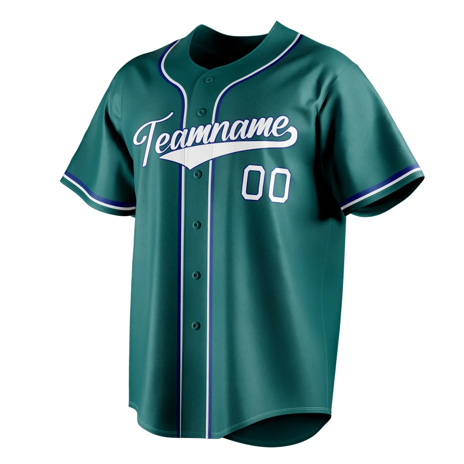 Custom Teal & White Color Fan Baseball Jersey sold by Tailorly product image thumbnail 3