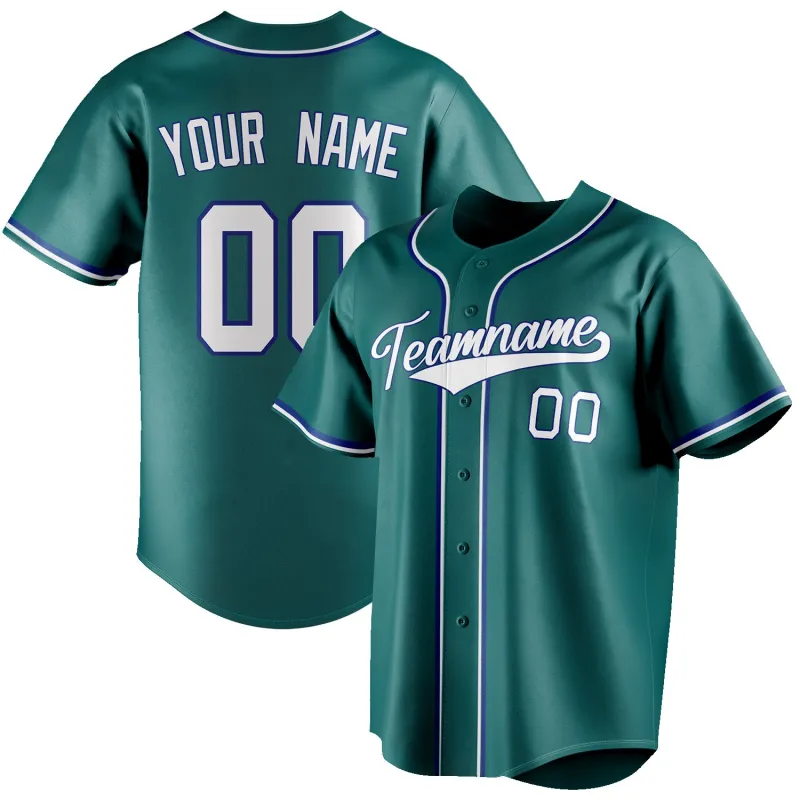 Custom Teal & White Color Fan Baseball Jersey sold by Tailorly