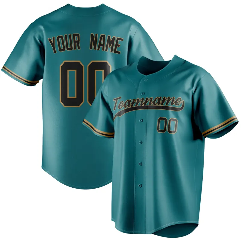 Custom Teal & Navy Color Fan Baseball Jersey sold by Tailorly
