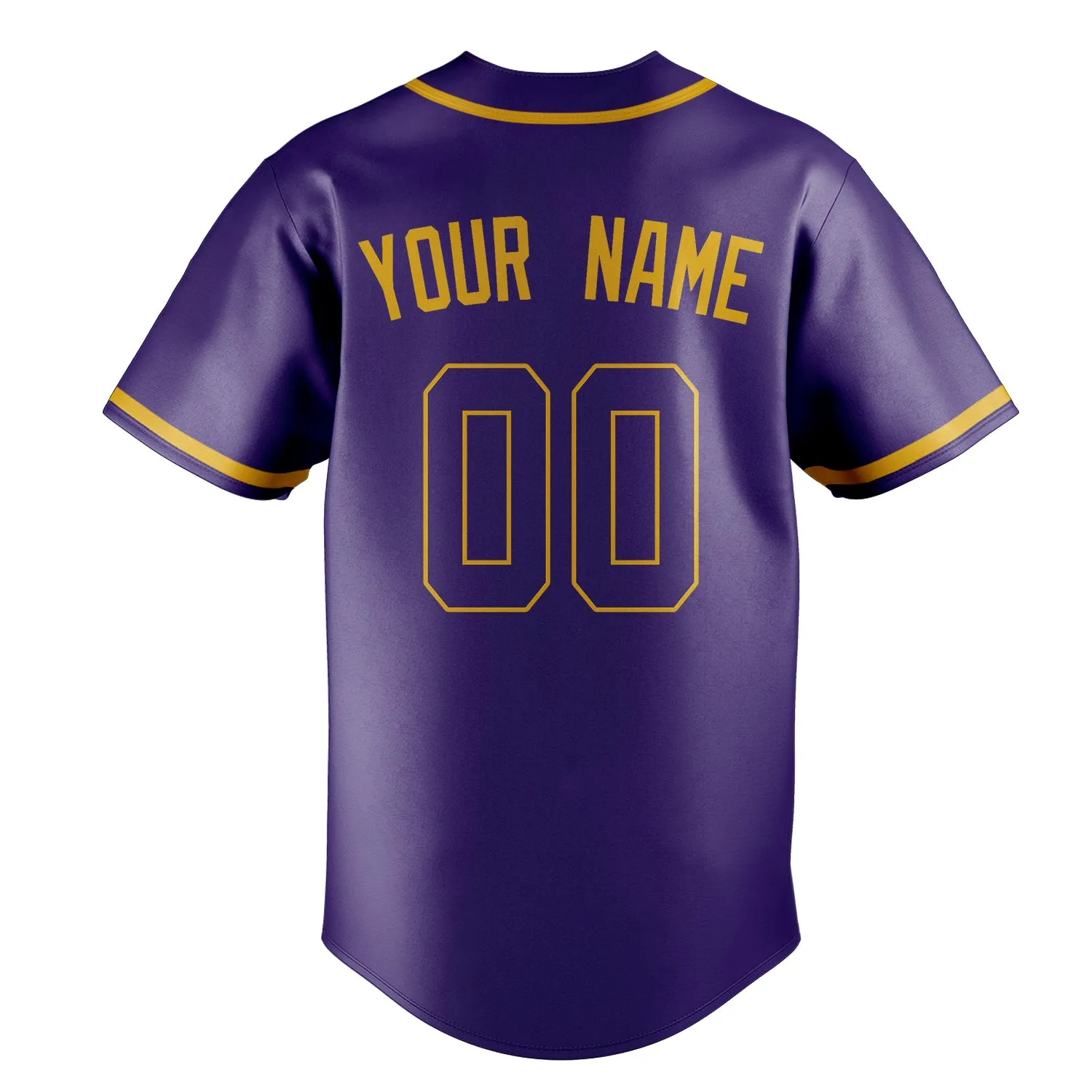 Custom Purple & Gold Color Fan Baseball Jersey sold by Tailorly product image thumbnail 4