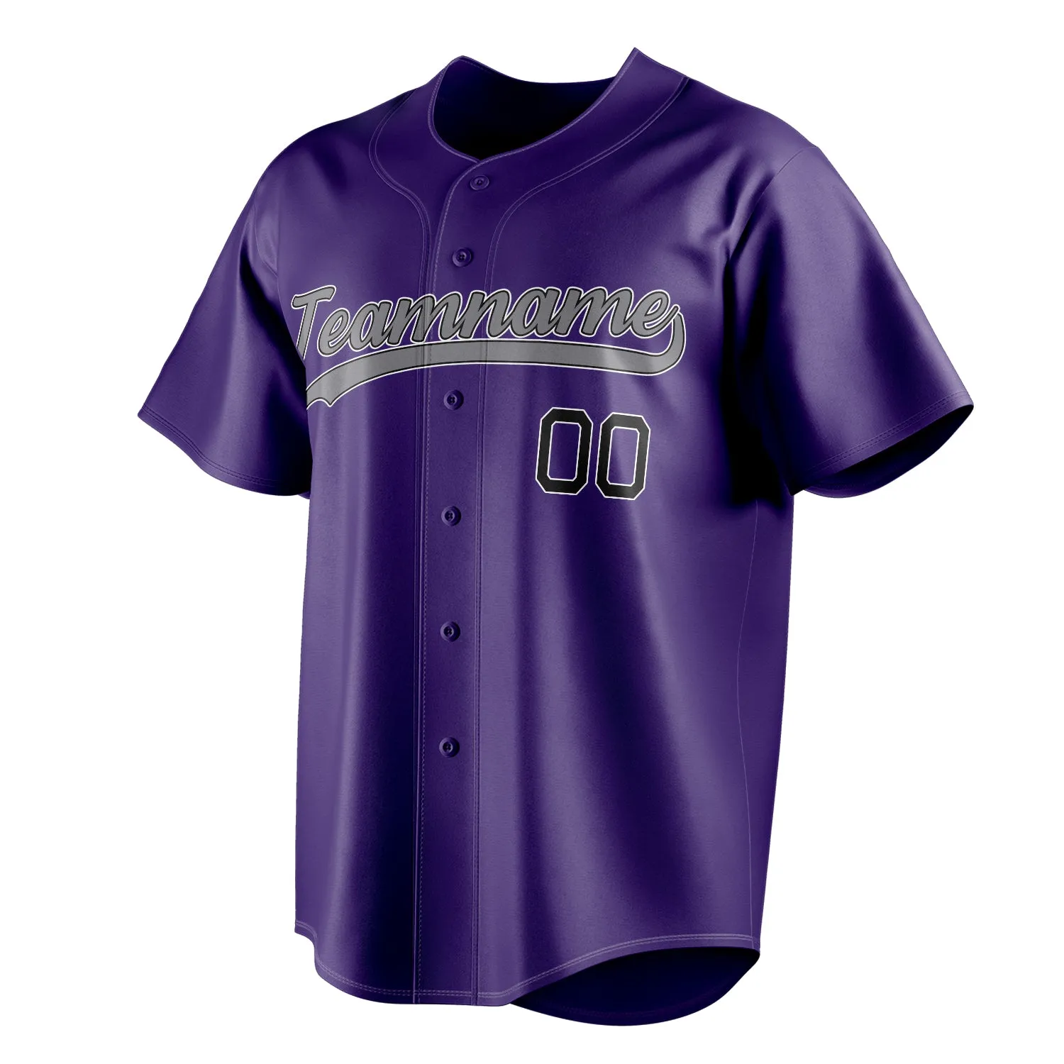 Custom Purple & Black Color Fan Baseball Jersey sold by Tailorly product image thumbnail 3