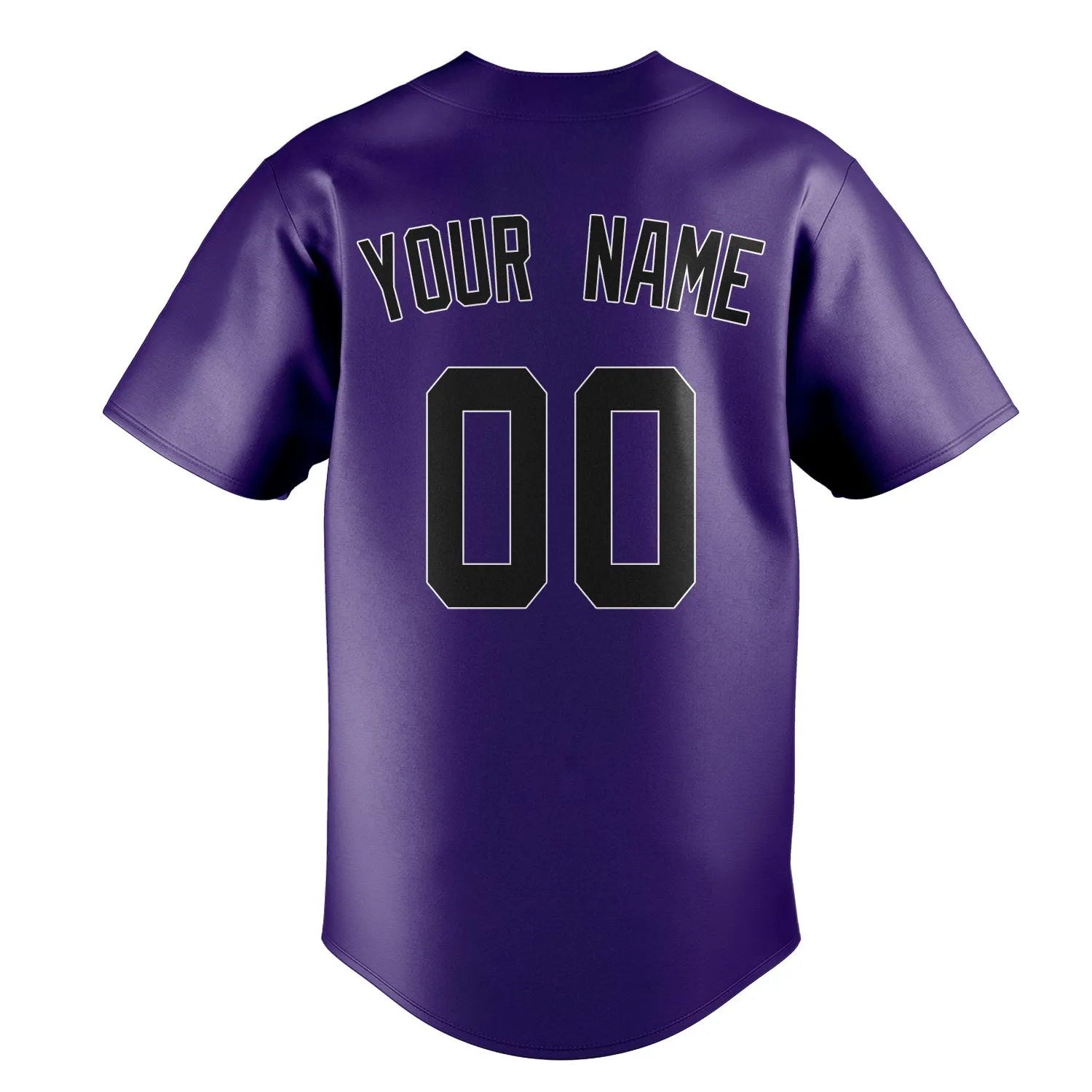 Custom Purple & Black Color Fan Baseball Jersey sold by Tailorly product image thumbnail 4