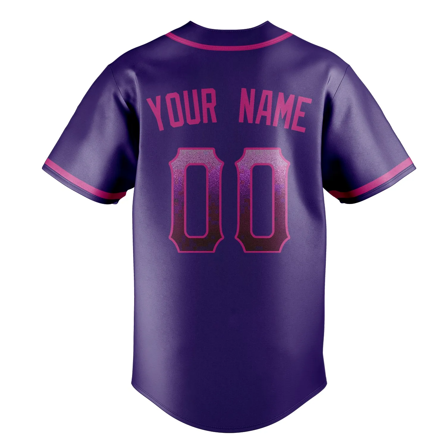Custom Purple & Pink Color Fan Baseball Jersey sold by Tailorly product image thumbnail 4