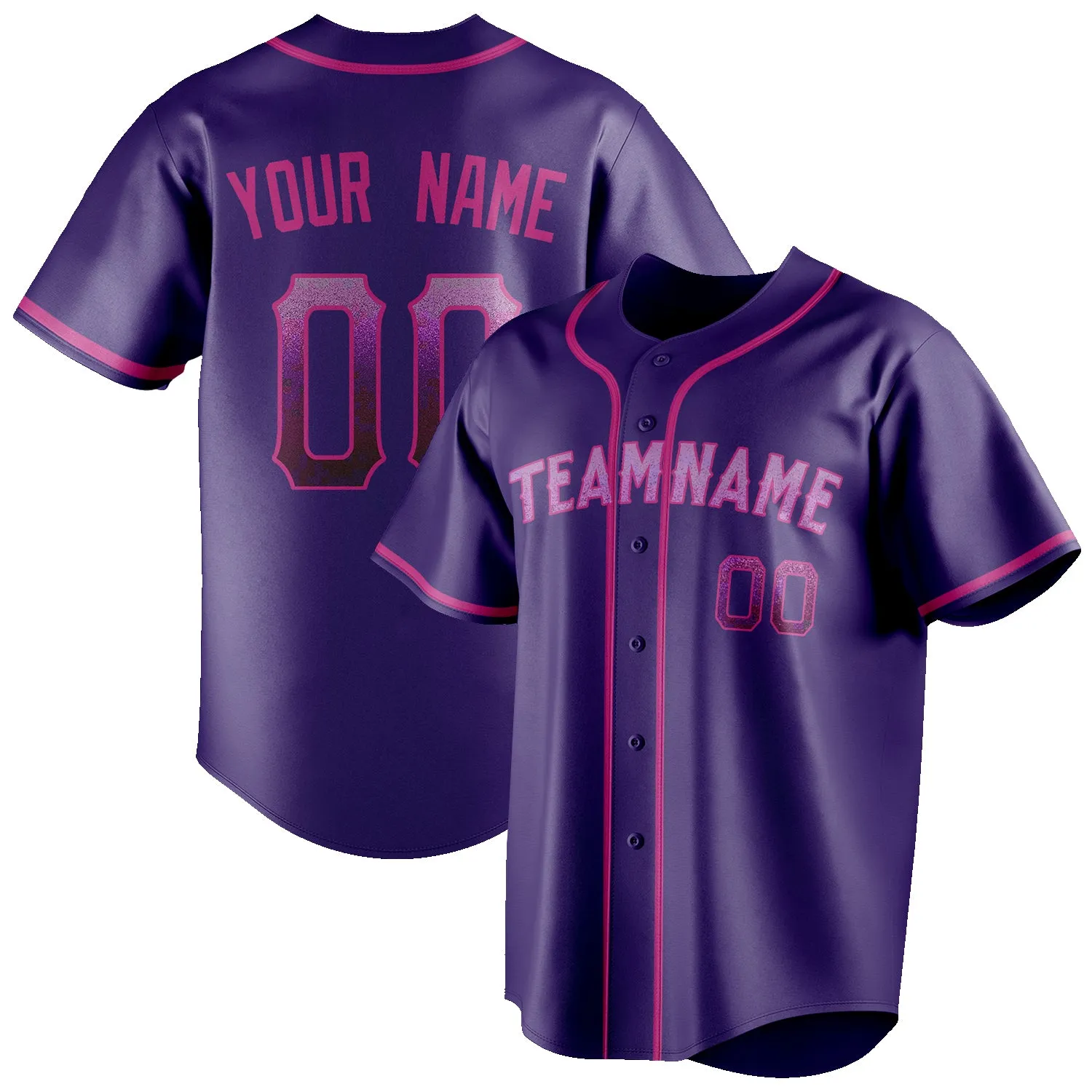 Custom Purple & Pink Color Fan Baseball Jersey sold by Tailorly