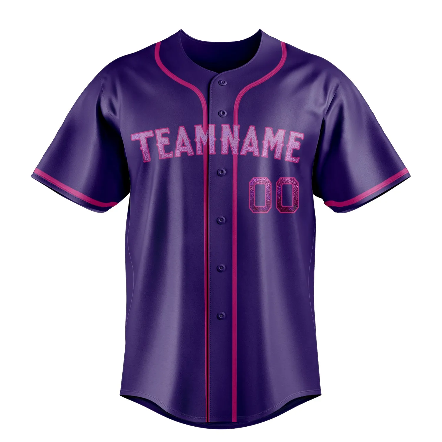 Custom Purple & Pink Color Fan Baseball Jersey sold by Tailorly product image thumbnail 2