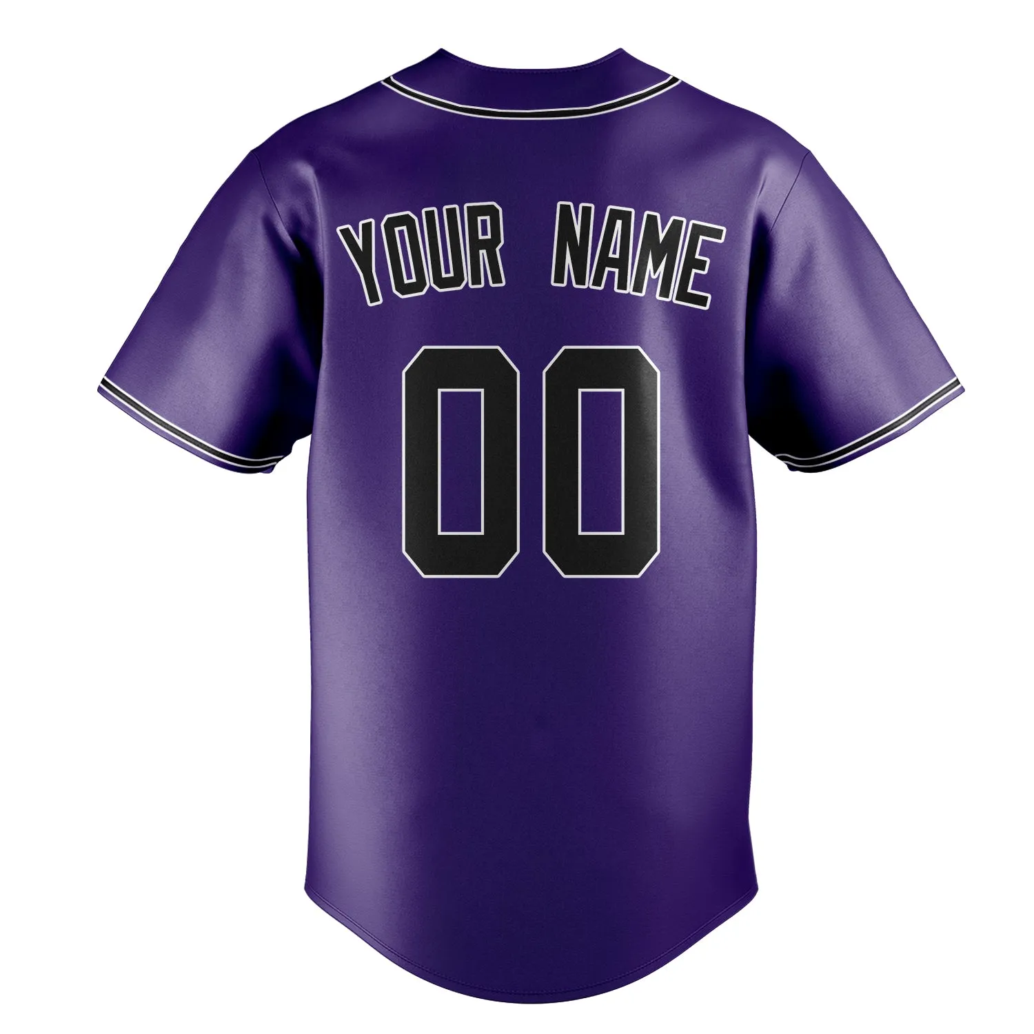 Custom Purple & Black Color Fan Baseball Jersey sold by Tailorly product image thumbnail 4