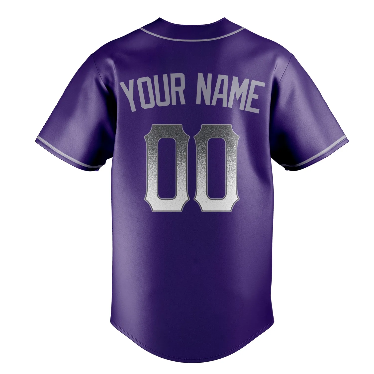 Custom Purple & Gray Color Fan Baseball Jersey sold by Tailorly product image thumbnail 4