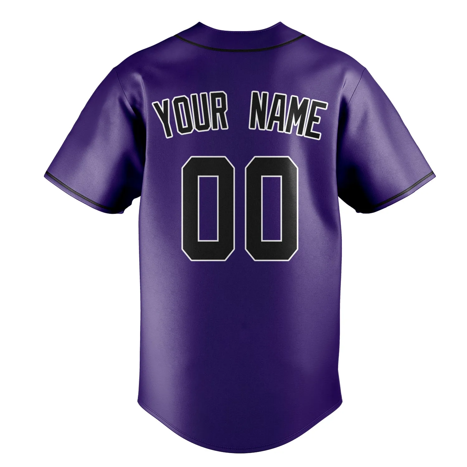 Custom Purple & Black Color Fan Baseball Jersey sold by Tailorly product image thumbnail 4