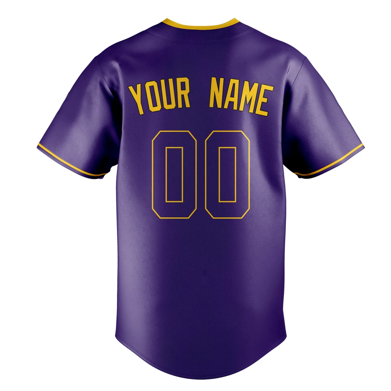 Custom Purple & Gold Color Fan Baseball Jersey sold by Tailorly product image thumbnail 4