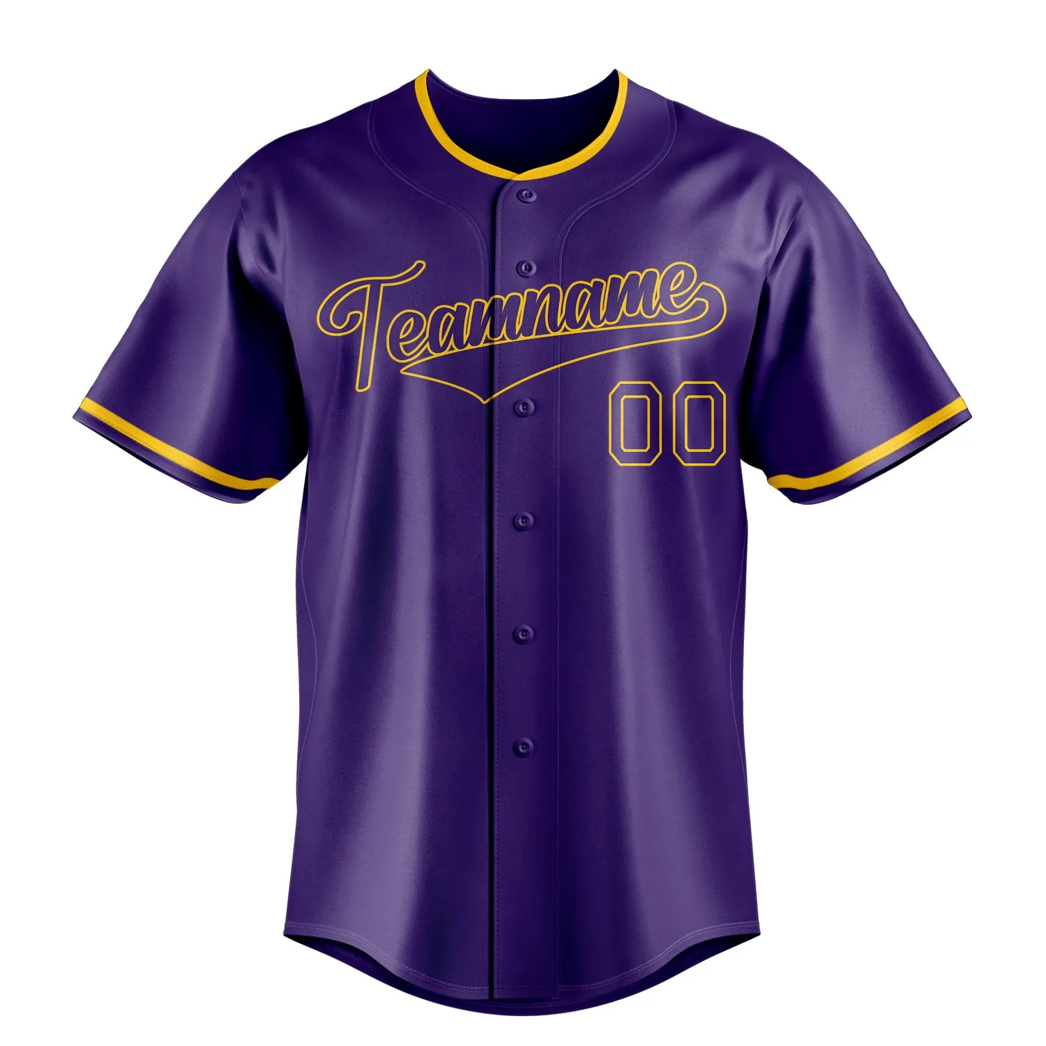 Custom Purple & Gold Color Fan Baseball Jersey sold by Tailorly product image thumbnail 2