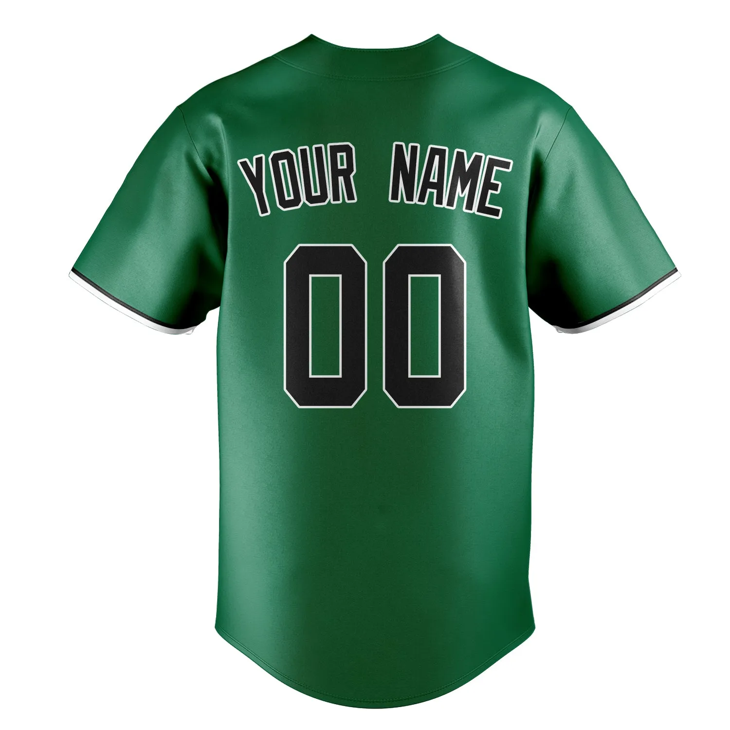 Custom Kelly Green & Black Color Fan Baseball Jersey sold by Tailorly product image thumbnail 4