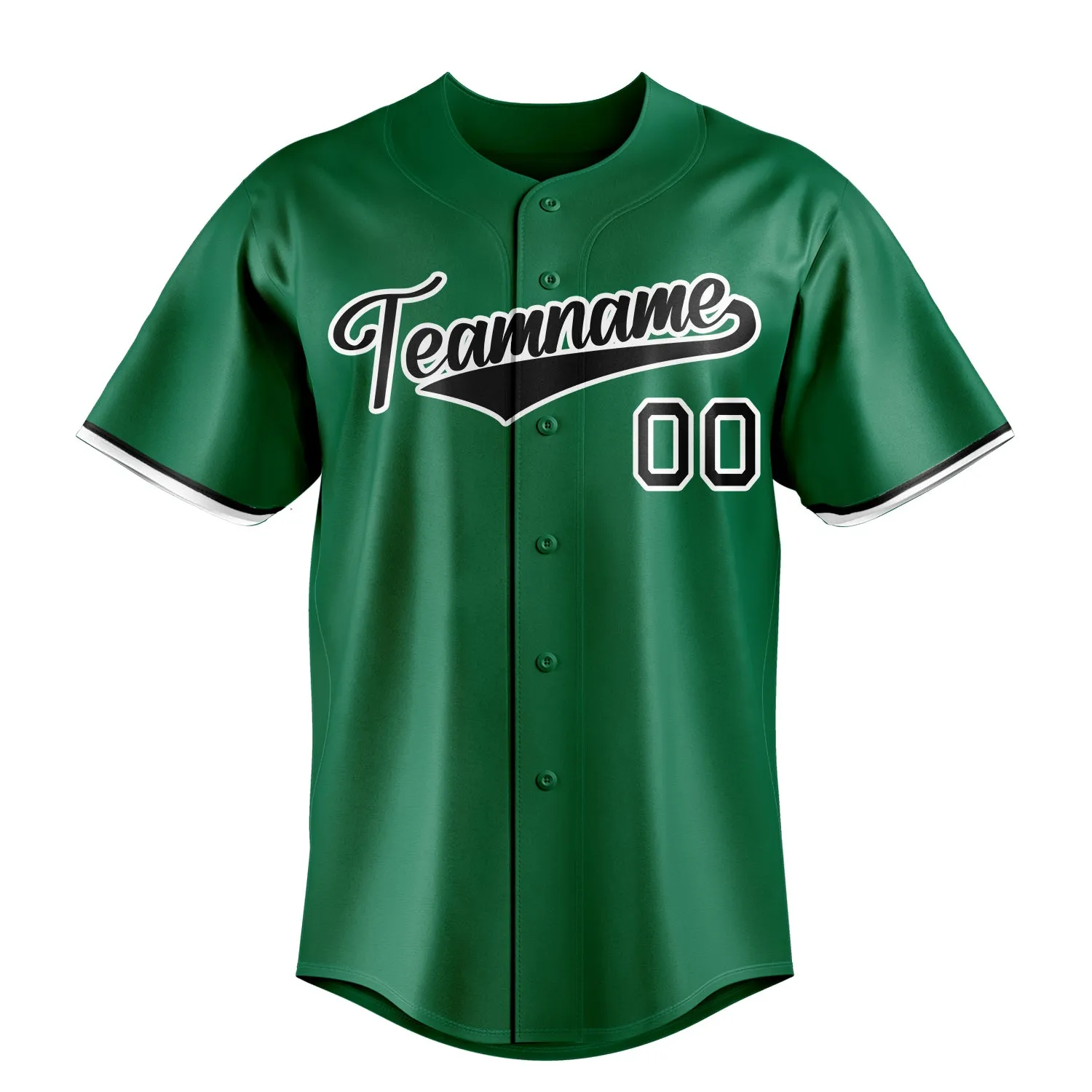 Custom Kelly Green & Black Color Fan Baseball Jersey sold by Tailorly product image thumbnail 2