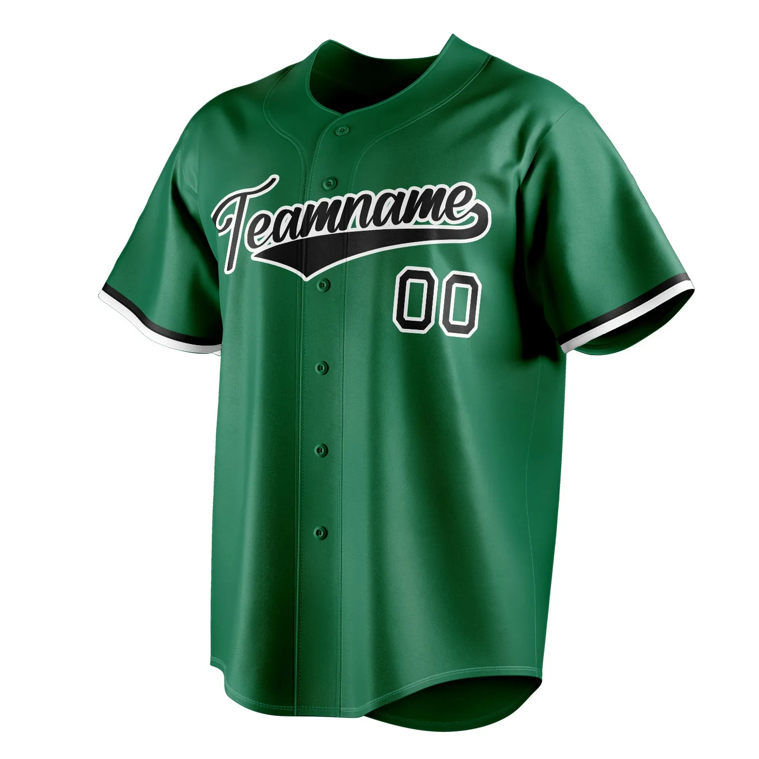 Custom Kelly Green & Black Color Fan Baseball Jersey sold by Tailorly product image thumbnail 3