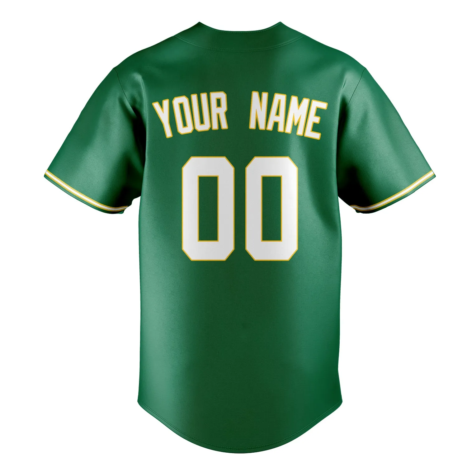 Custom Kelly Green & White Color Fan Baseball Jersey sold by Tailorly product image thumbnail 4