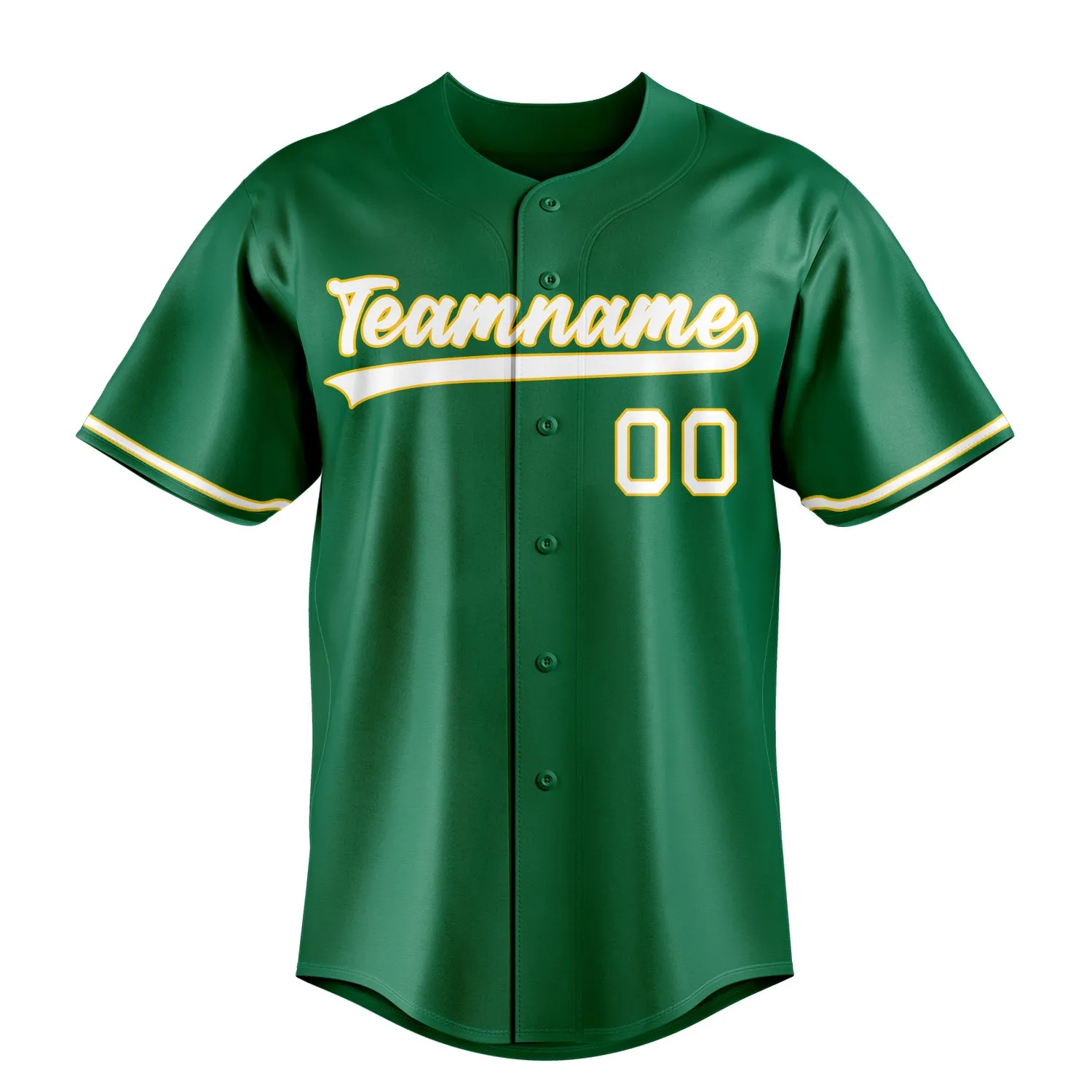 Custom Kelly Green & White Color Fan Baseball Jersey sold by Tailorly product image thumbnail 2