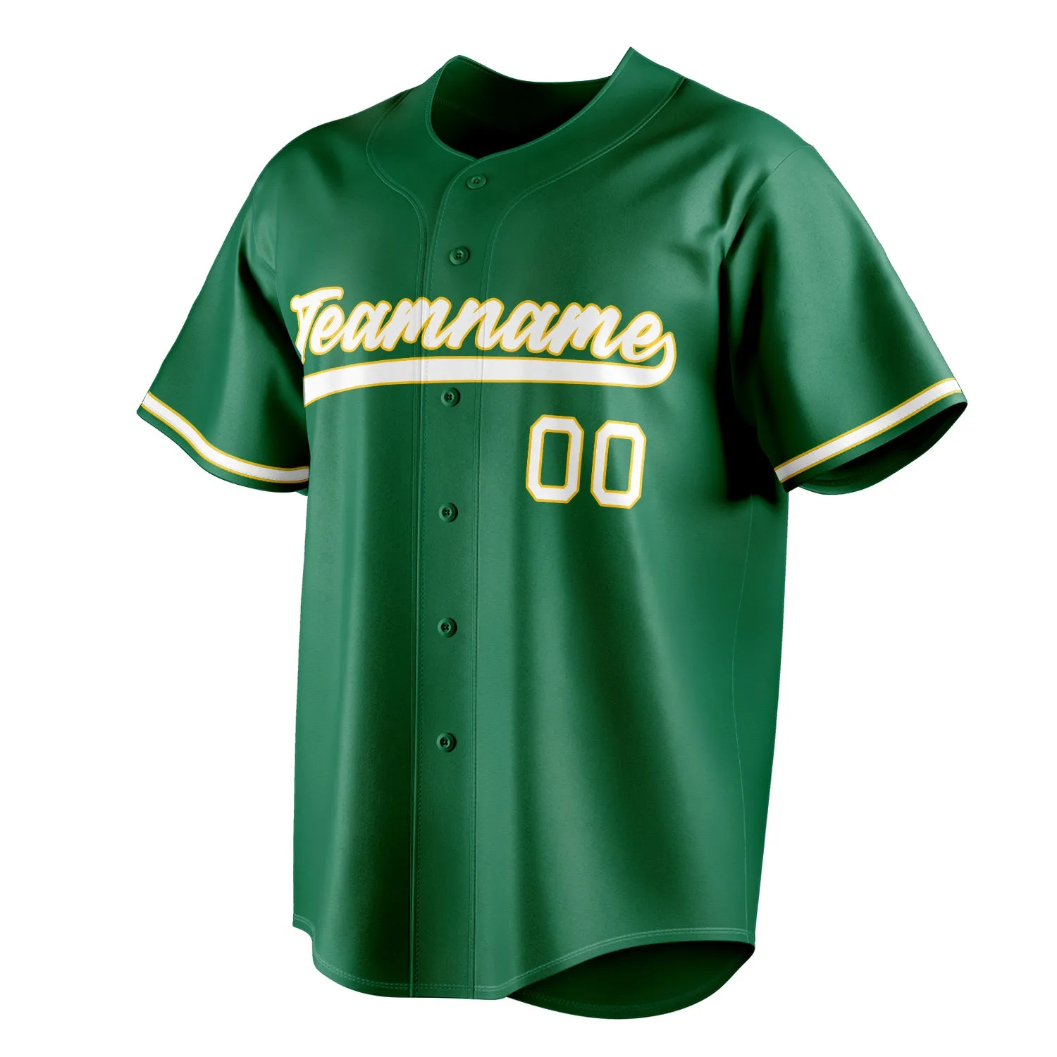 Custom Kelly Green & White Color Fan Baseball Jersey sold by Tailorly product image thumbnail 3
