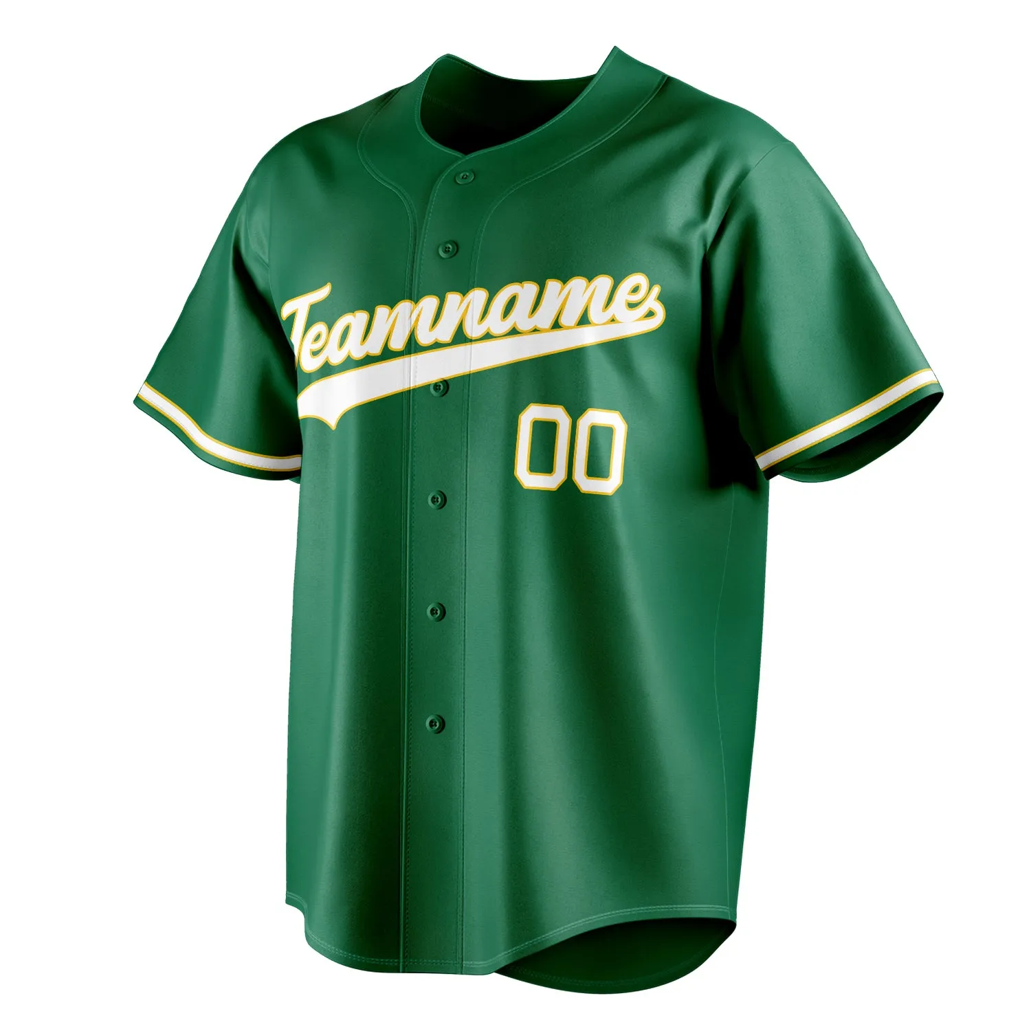 Custom Kelly Green & White Color Fan Baseball Jersey sold by Tailorly product image thumbnail 3