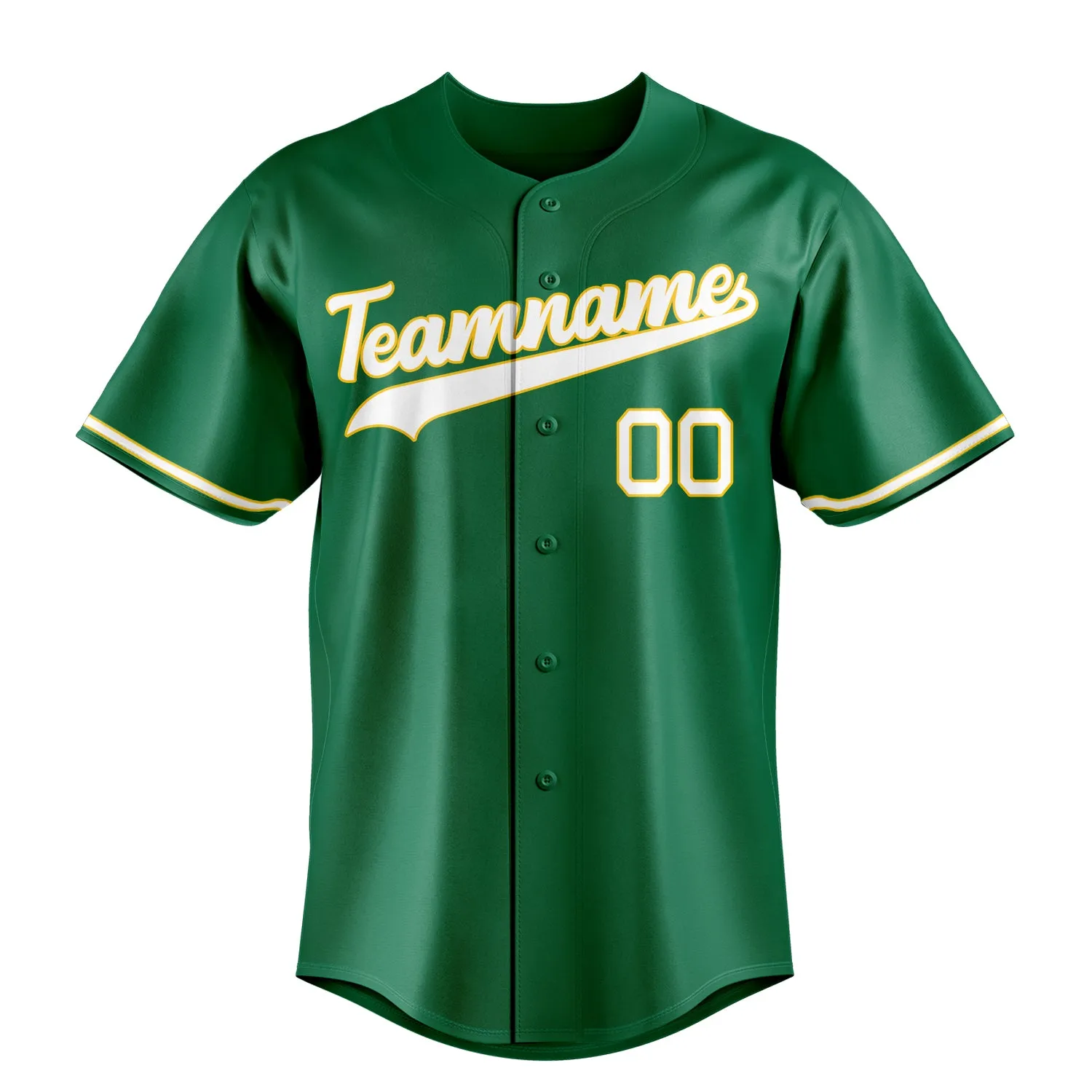 Custom Kelly Green & White Color Fan Baseball Jersey sold by Tailorly product image thumbnail 2