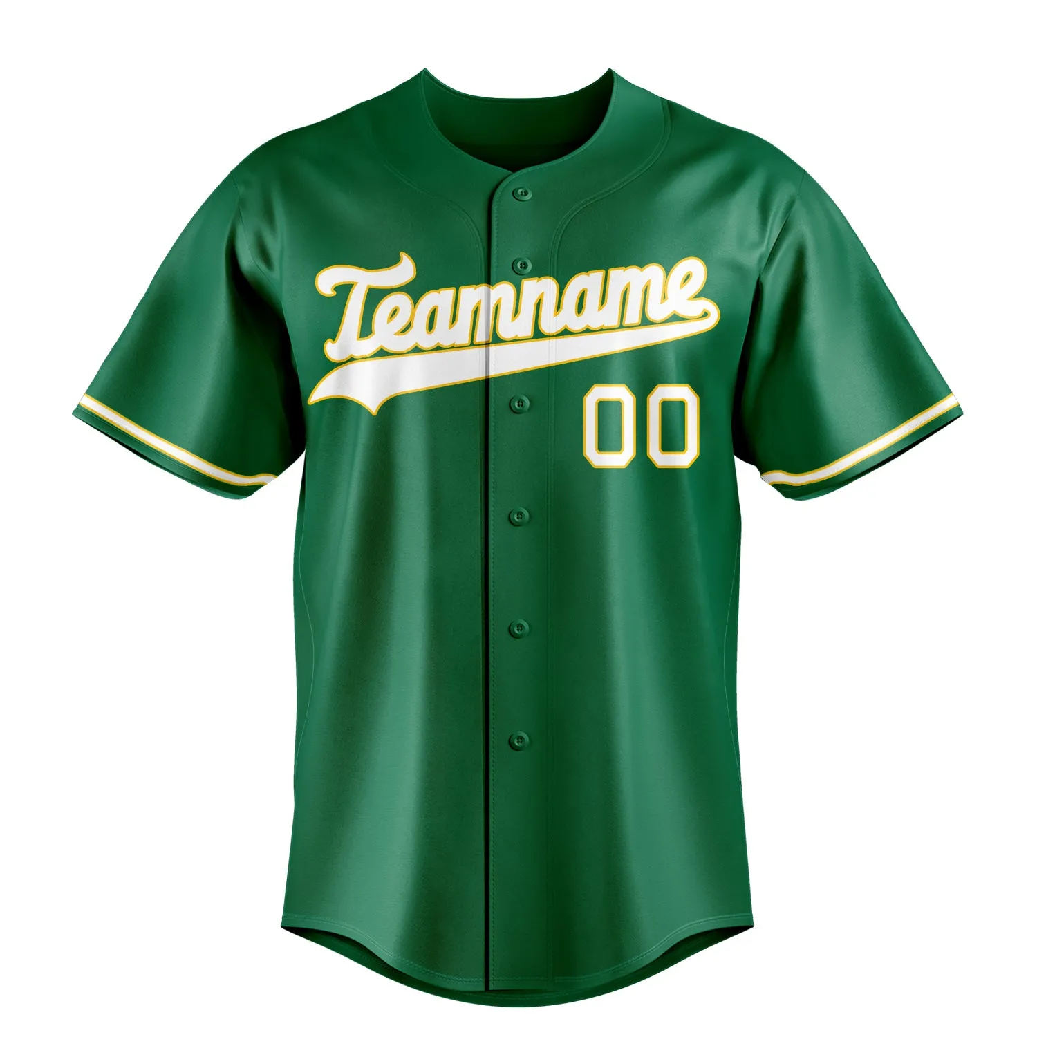 Custom Kelly Green & White Color Fan Baseball Jersey sold by Tailorly product image thumbnail 2