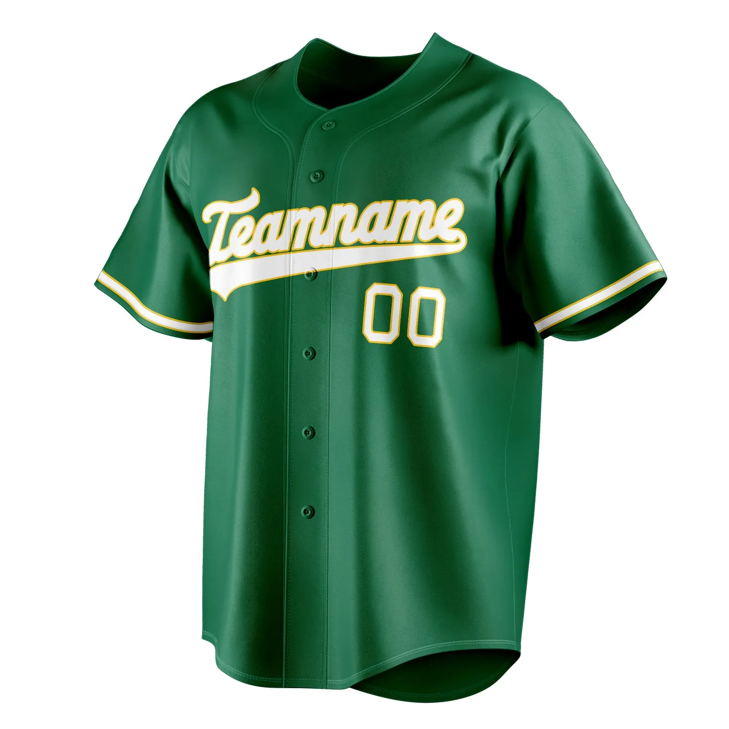 Custom Kelly Green & White Color Fan Baseball Jersey sold by Tailorly product image thumbnail 3