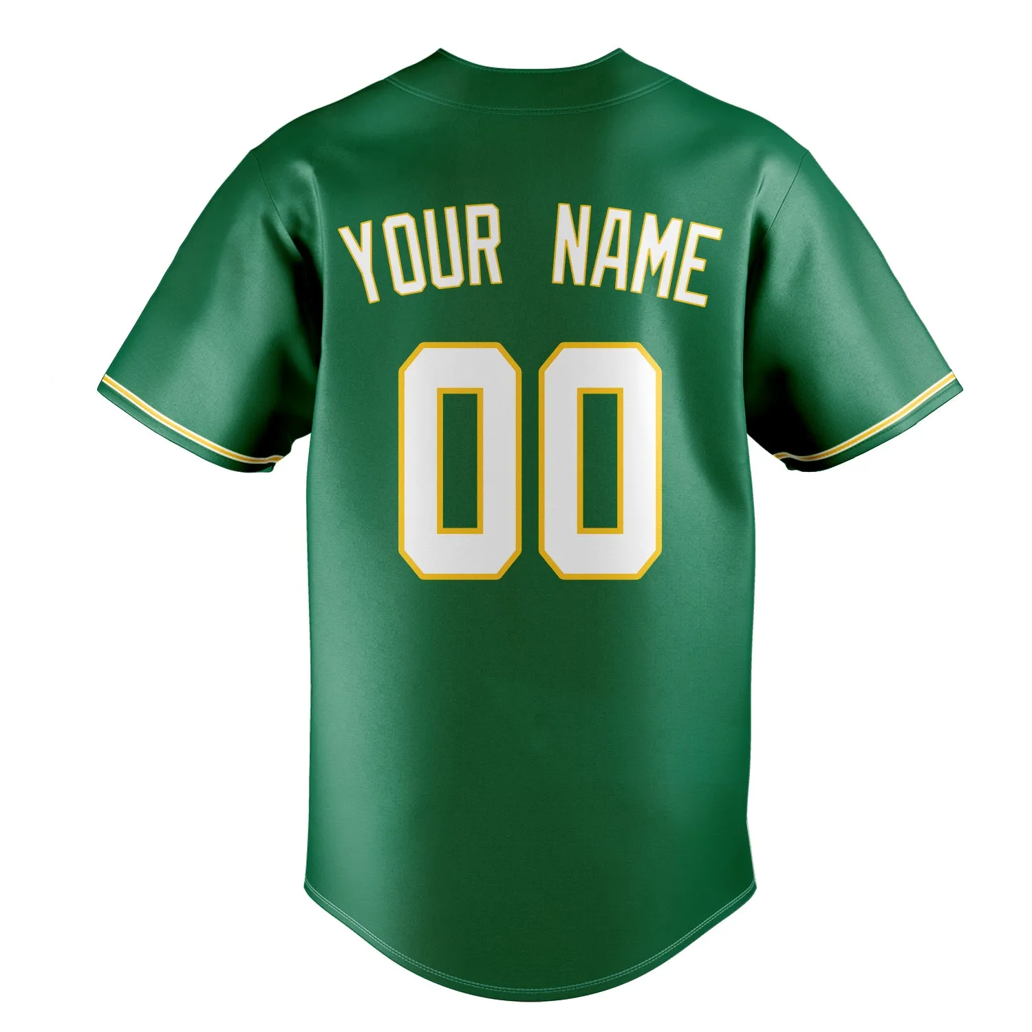Custom Kelly Green & White Color Fan Baseball Jersey sold by Tailorly product image thumbnail 4