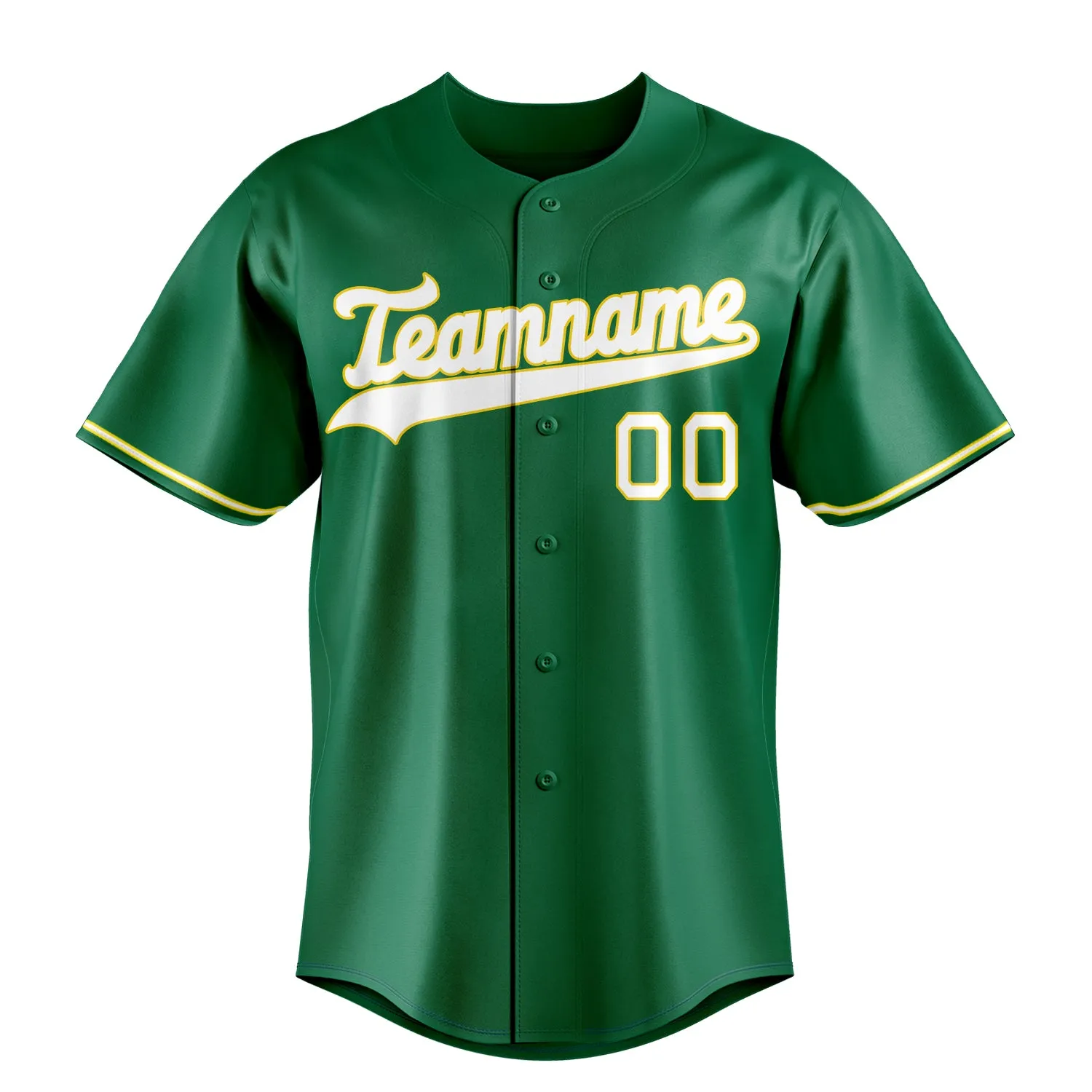 Custom Kelly Green & White Color Fan Baseball Jersey sold by Tailorly product image thumbnail 2