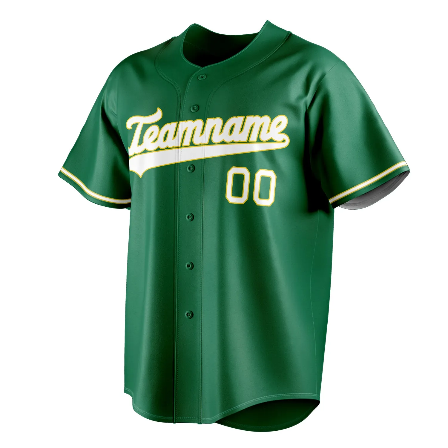 Custom Kelly Green & White Color Fan Baseball Jersey sold by Tailorly product image thumbnail 3