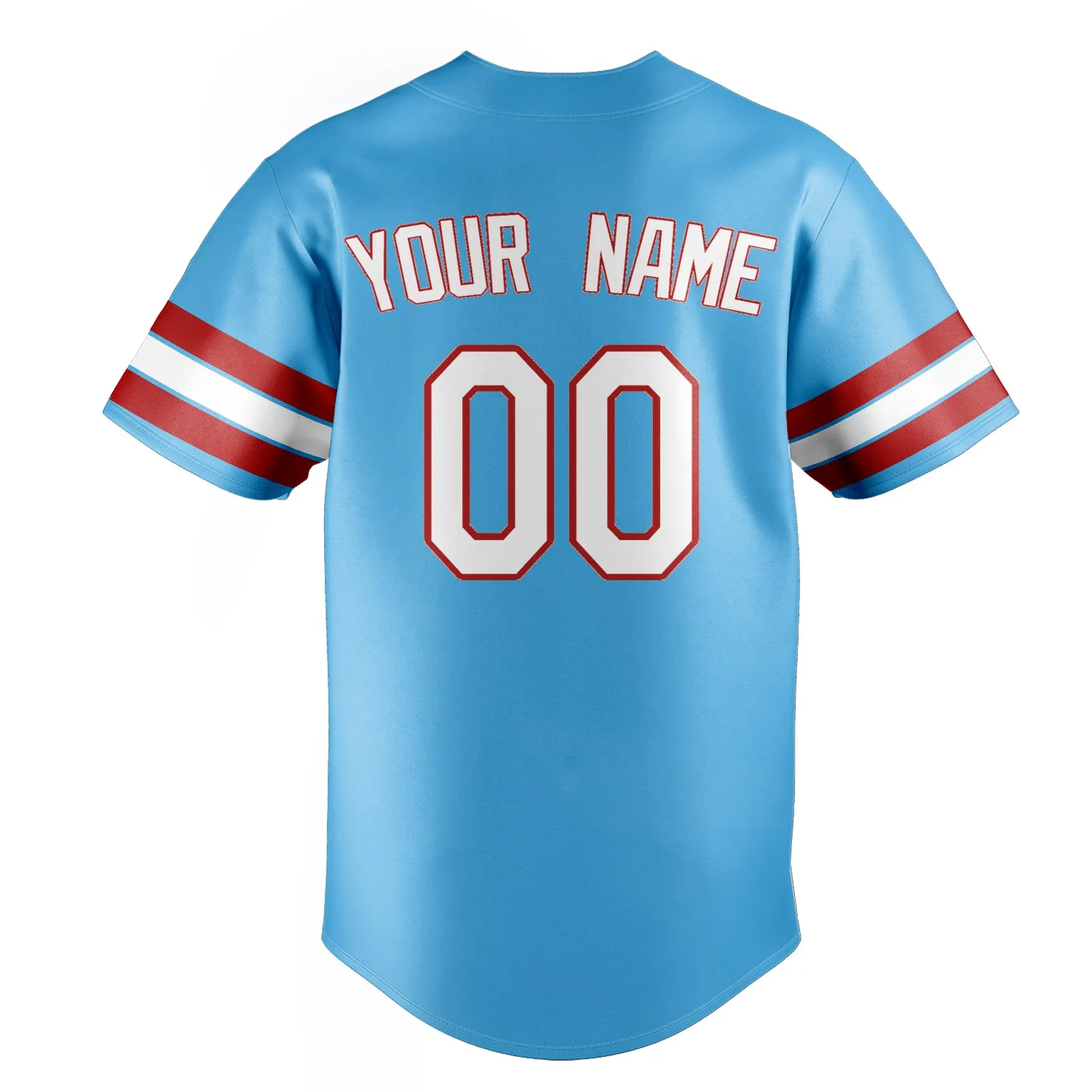 Custom Sky Blue & White Color Fan Baseball Jersey sold by Tailorly product image thumbnail 4