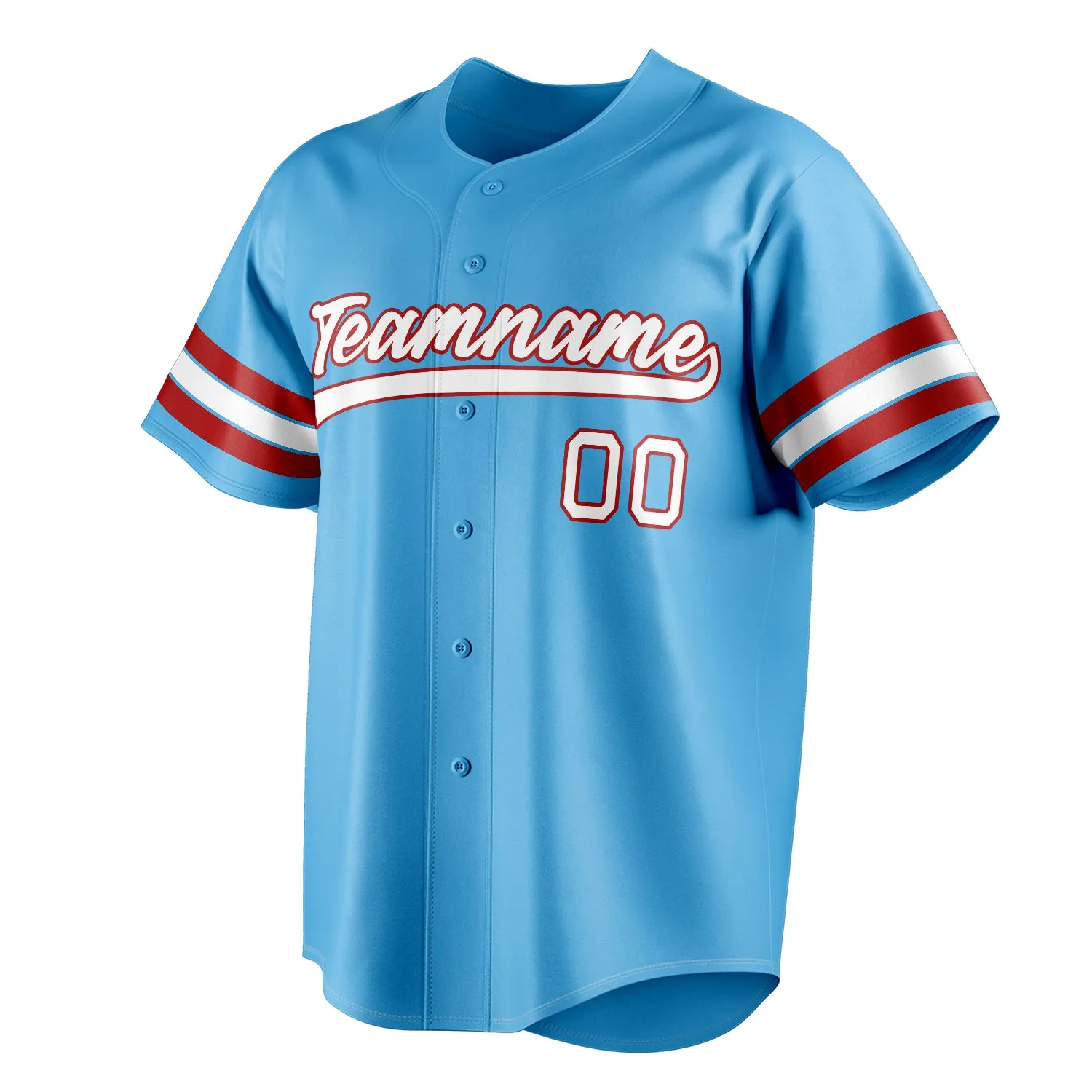 Custom Sky Blue & White Color Fan Baseball Jersey sold by Tailorly product image thumbnail 3