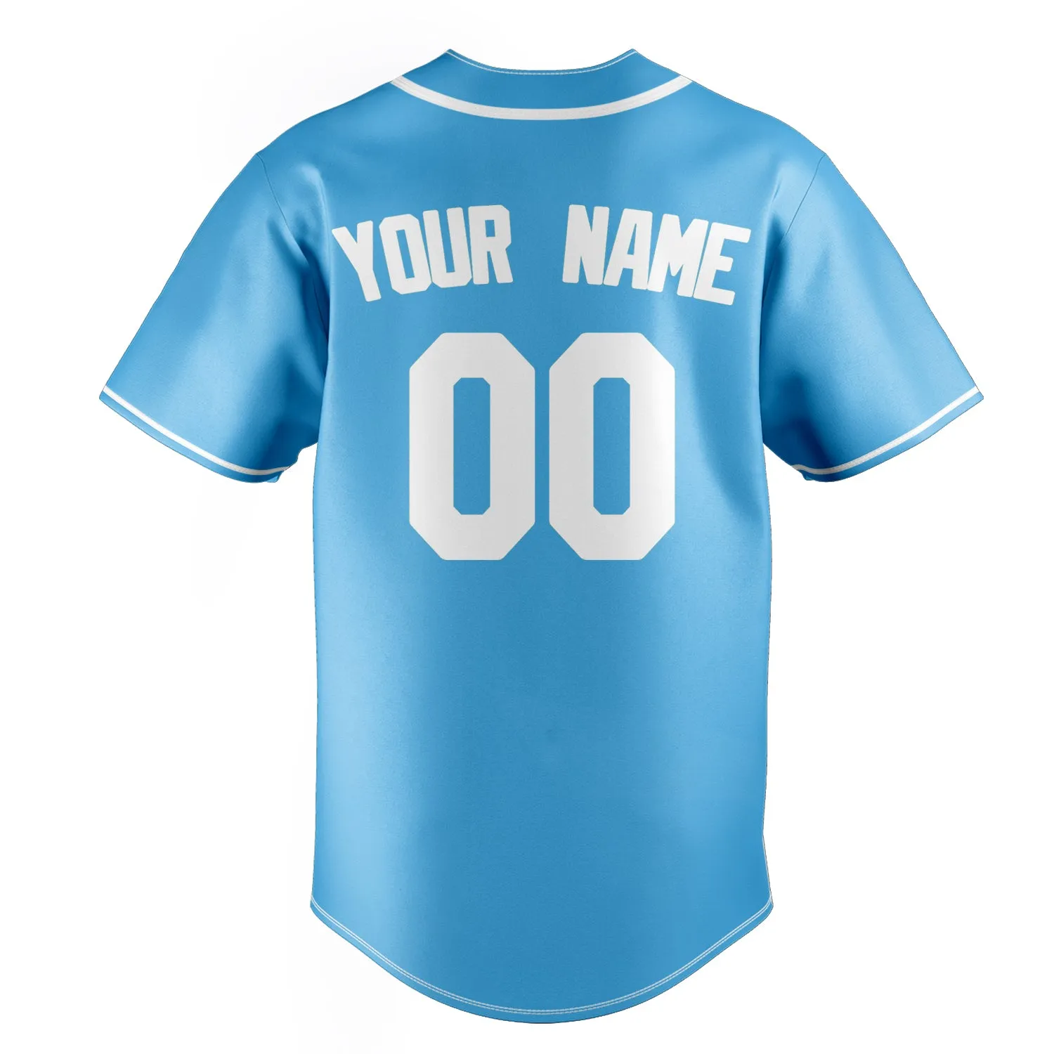 Custom Sky Blue & White Color Fan Baseball Jersey sold by Tailorly product image thumbnail 4