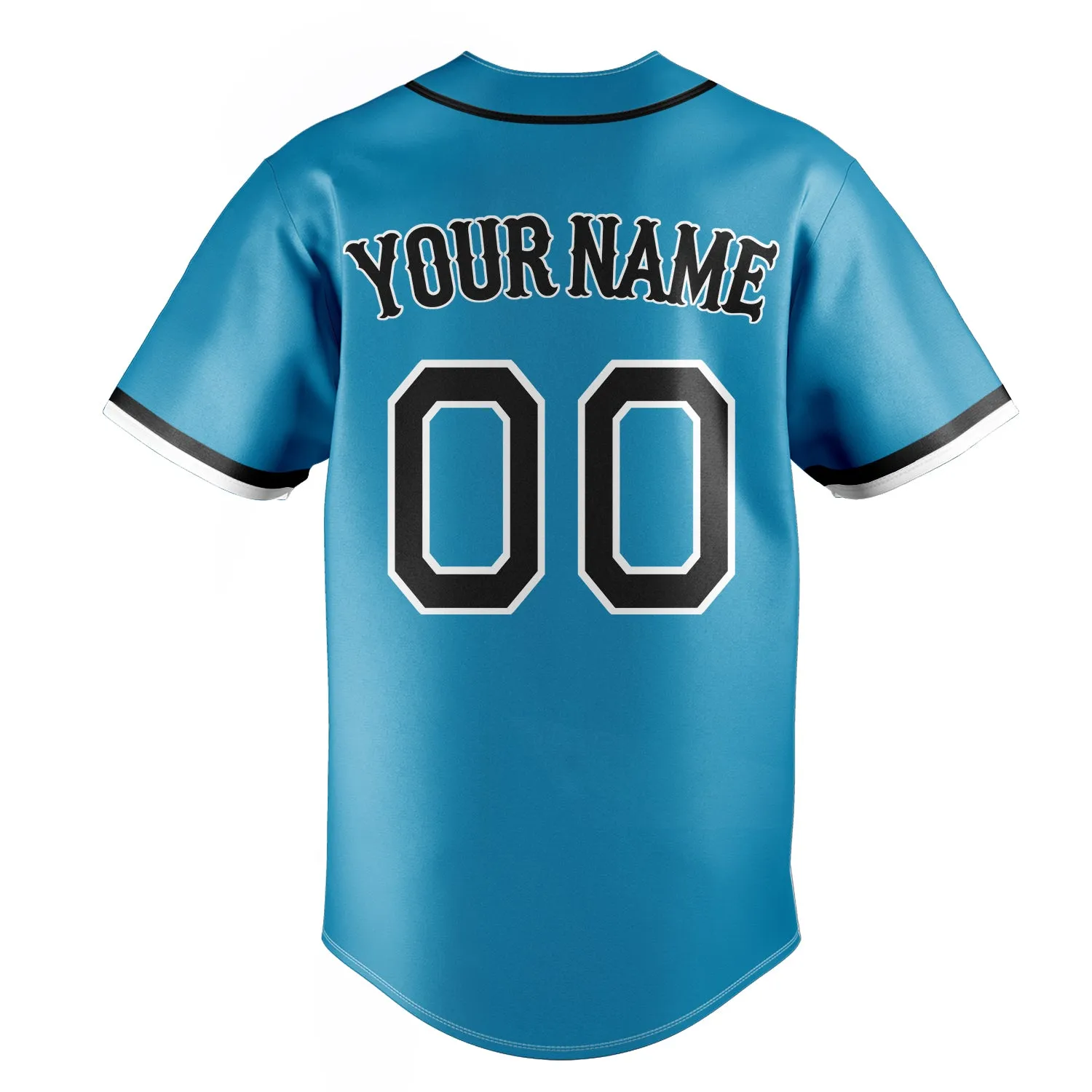 Custom Panther Blue & Black Color Fan Baseball Jersey sold by Tailorly product image thumbnail 4