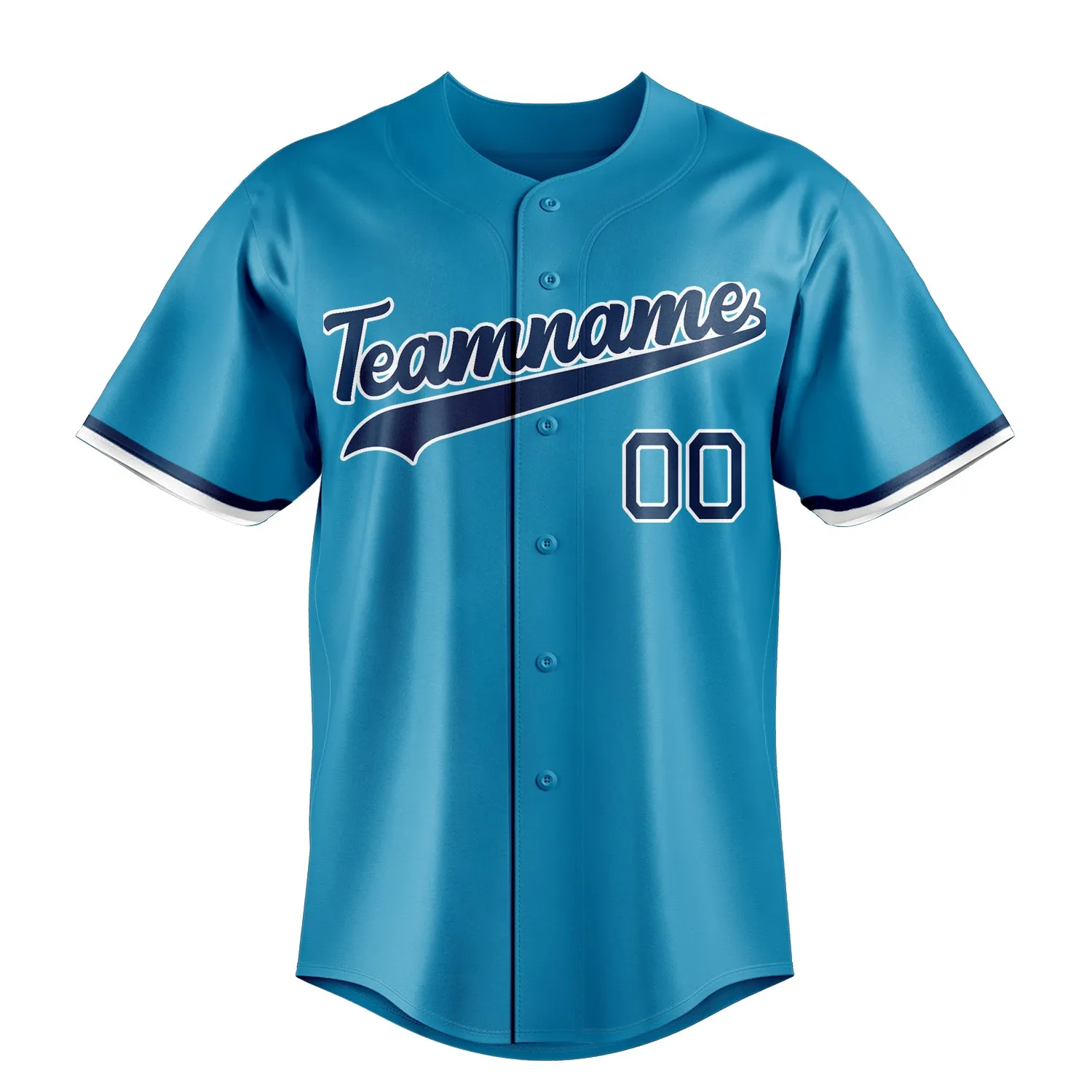 Custom Panther Blue & Navy Color Fan Baseball Jersey sold by Tailorly product image thumbnail 2
