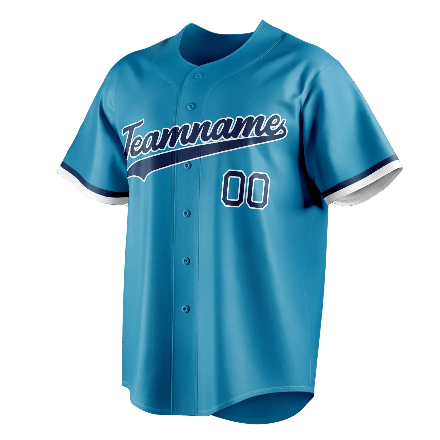 Custom Panther Blue & Navy Color Fan Baseball Jersey sold by Tailorly product image thumbnail 3