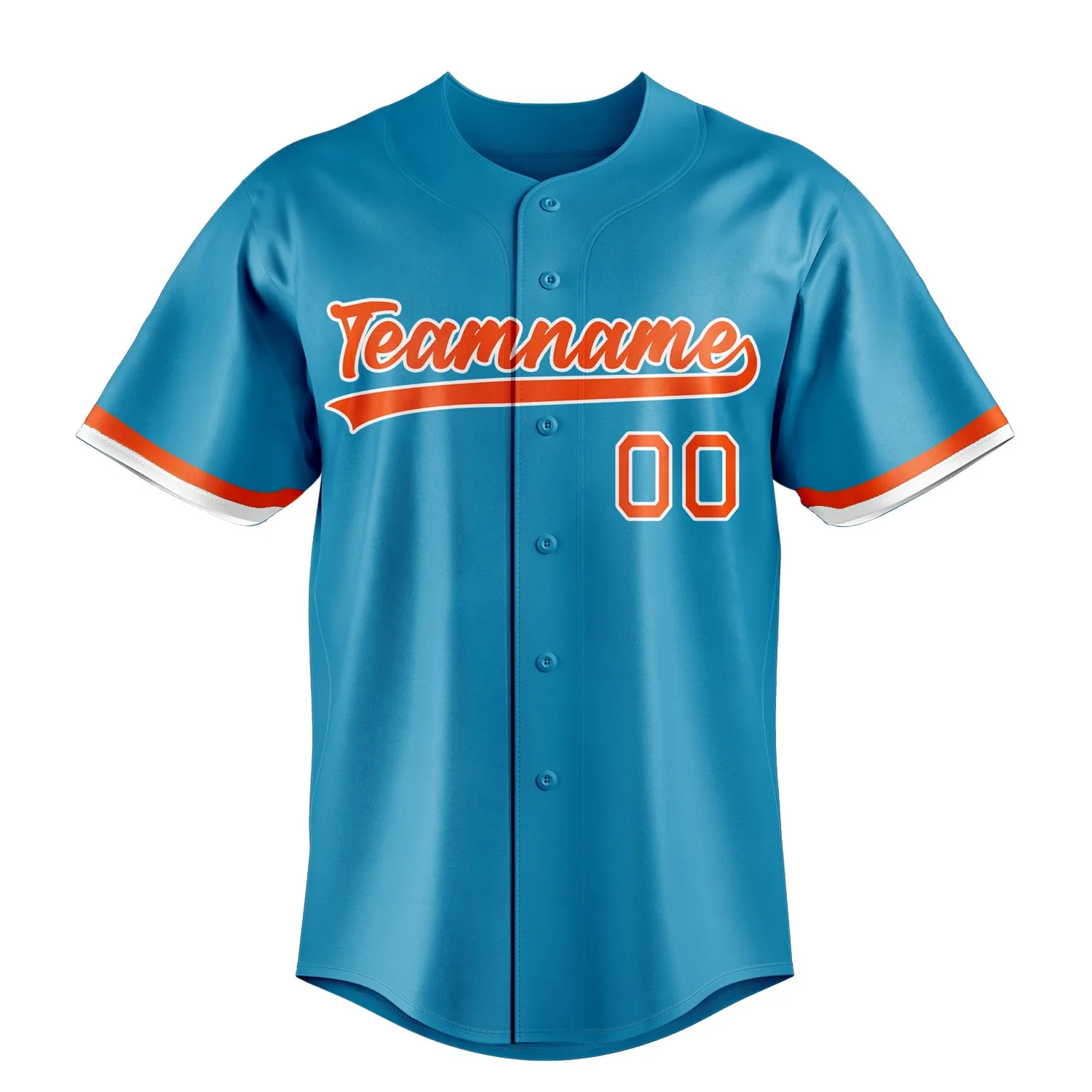 Custom Panther Blue & Orange Color Fan Baseball Jersey sold by Tailorly product image thumbnail 2