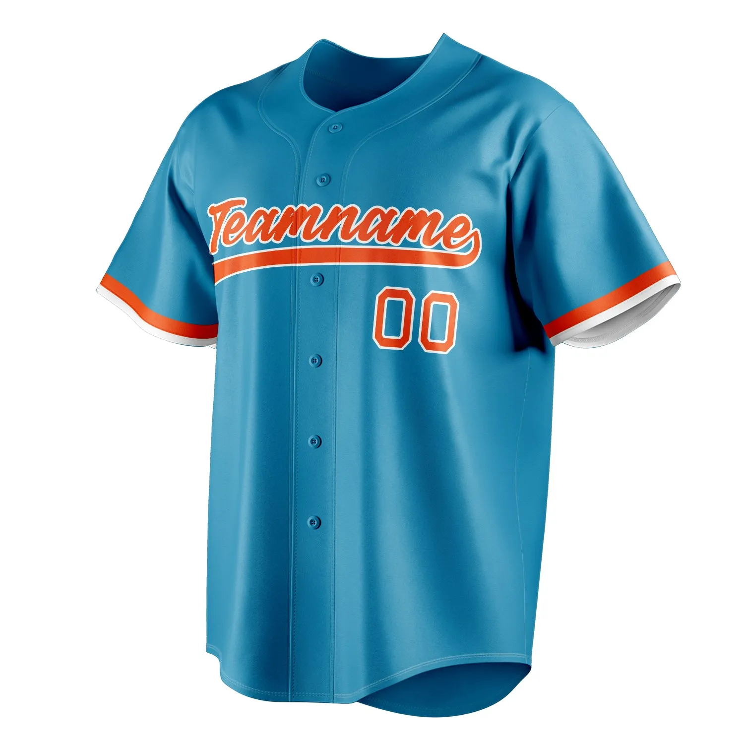 Custom Panther Blue & Orange Color Fan Baseball Jersey sold by Tailorly product image thumbnail 3