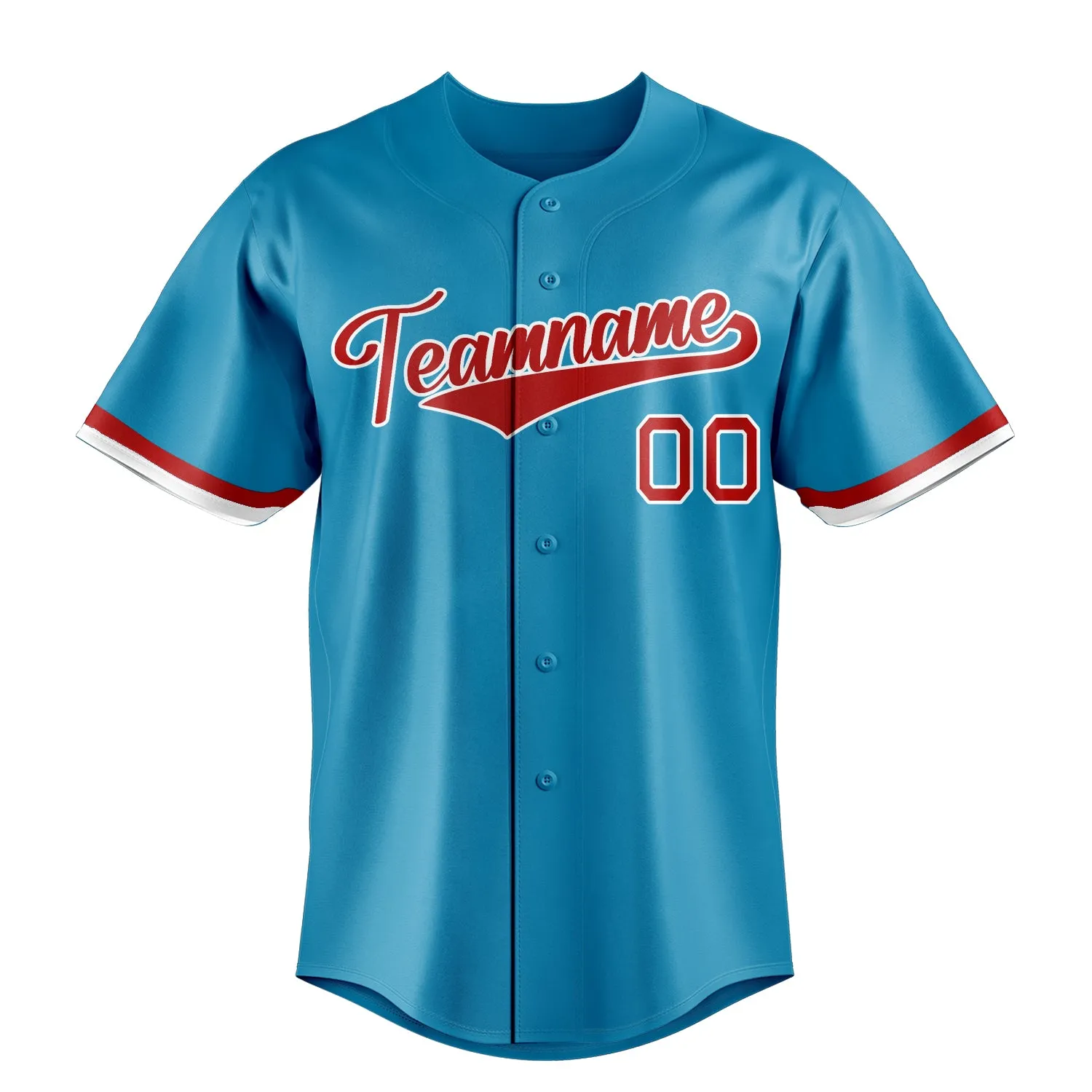 Custom Panther Blue & Red Color Fan Baseball Jersey sold by Tailorly product image thumbnail 2
