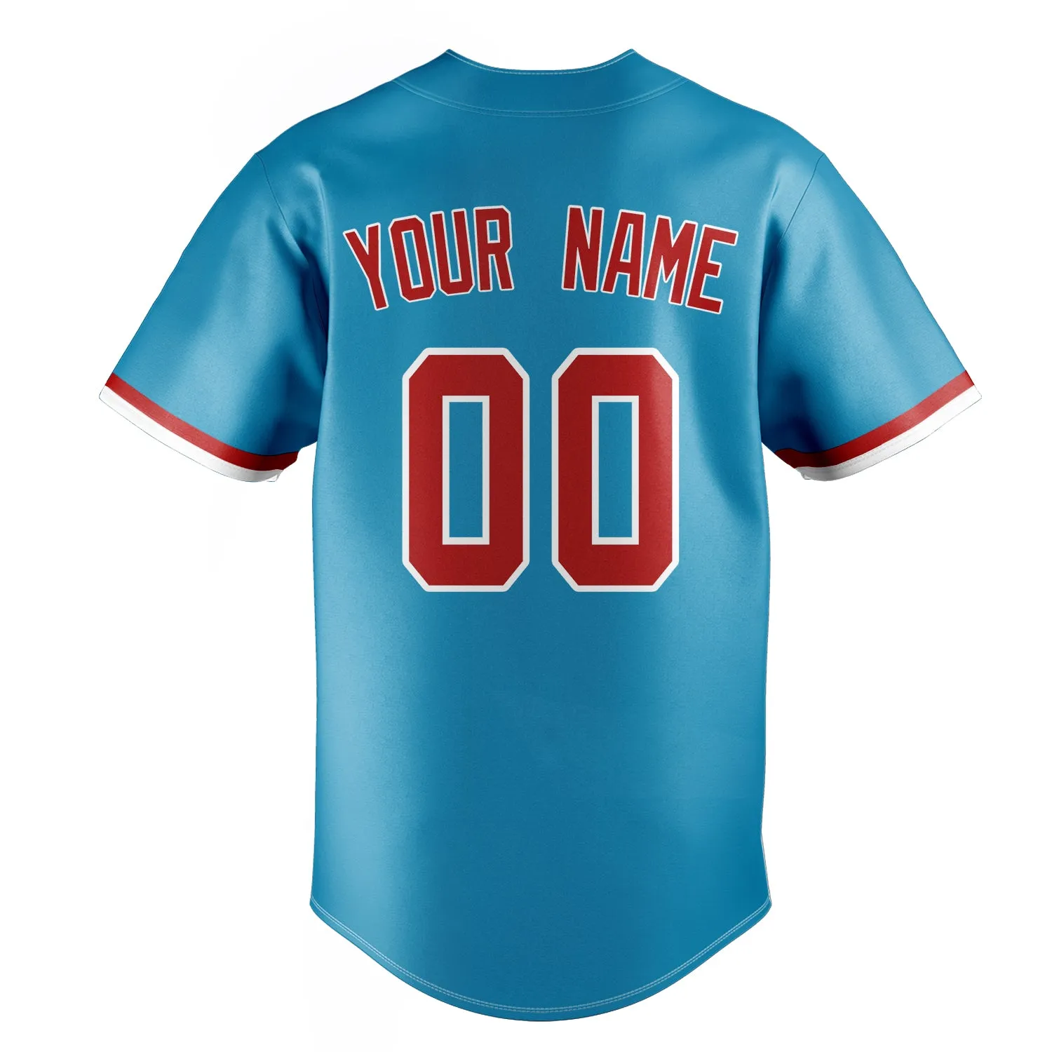 Custom Panther Blue & Red Color Fan Baseball Jersey sold by Tailorly product image thumbnail 4