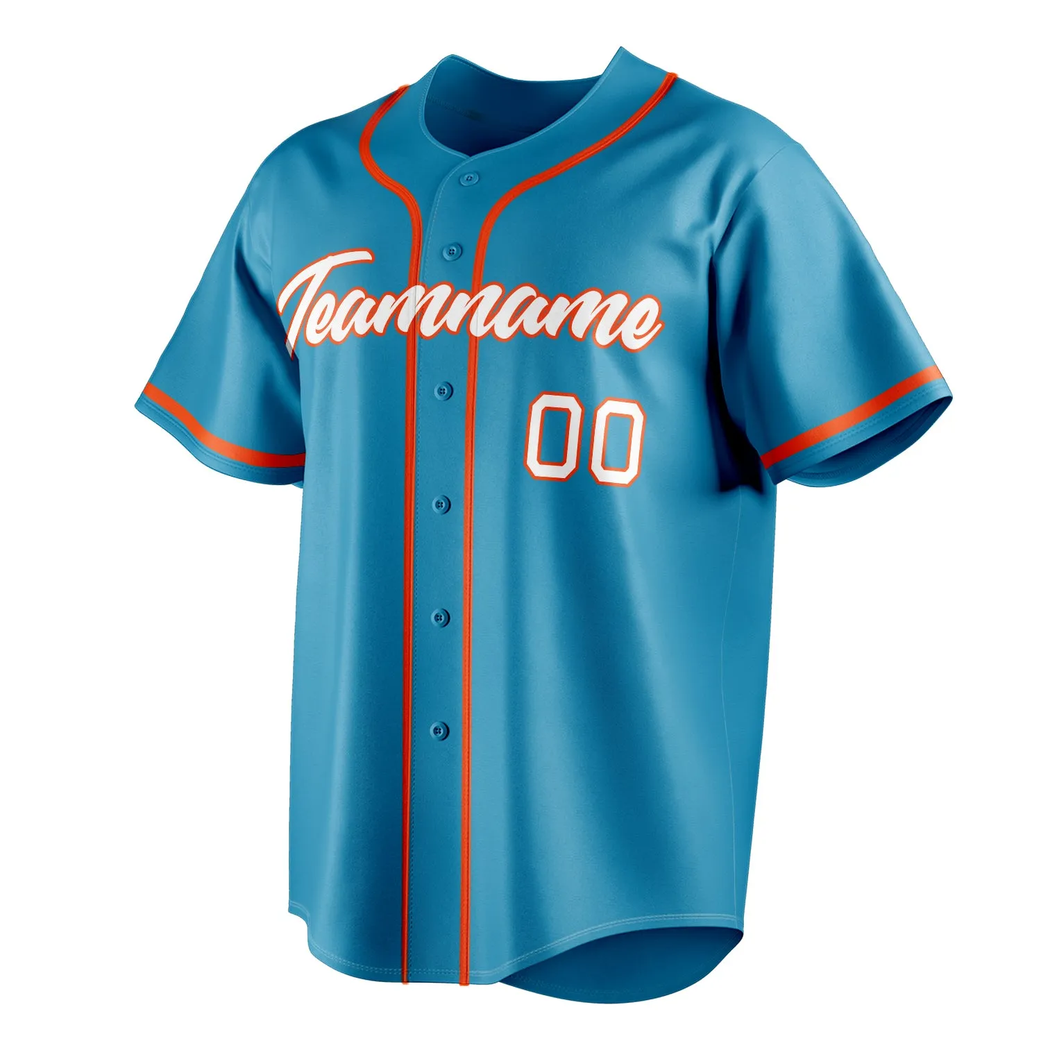 Custom Panther Blue & Orange Color Fan Baseball Jersey sold by Tailorly product image thumbnail 3