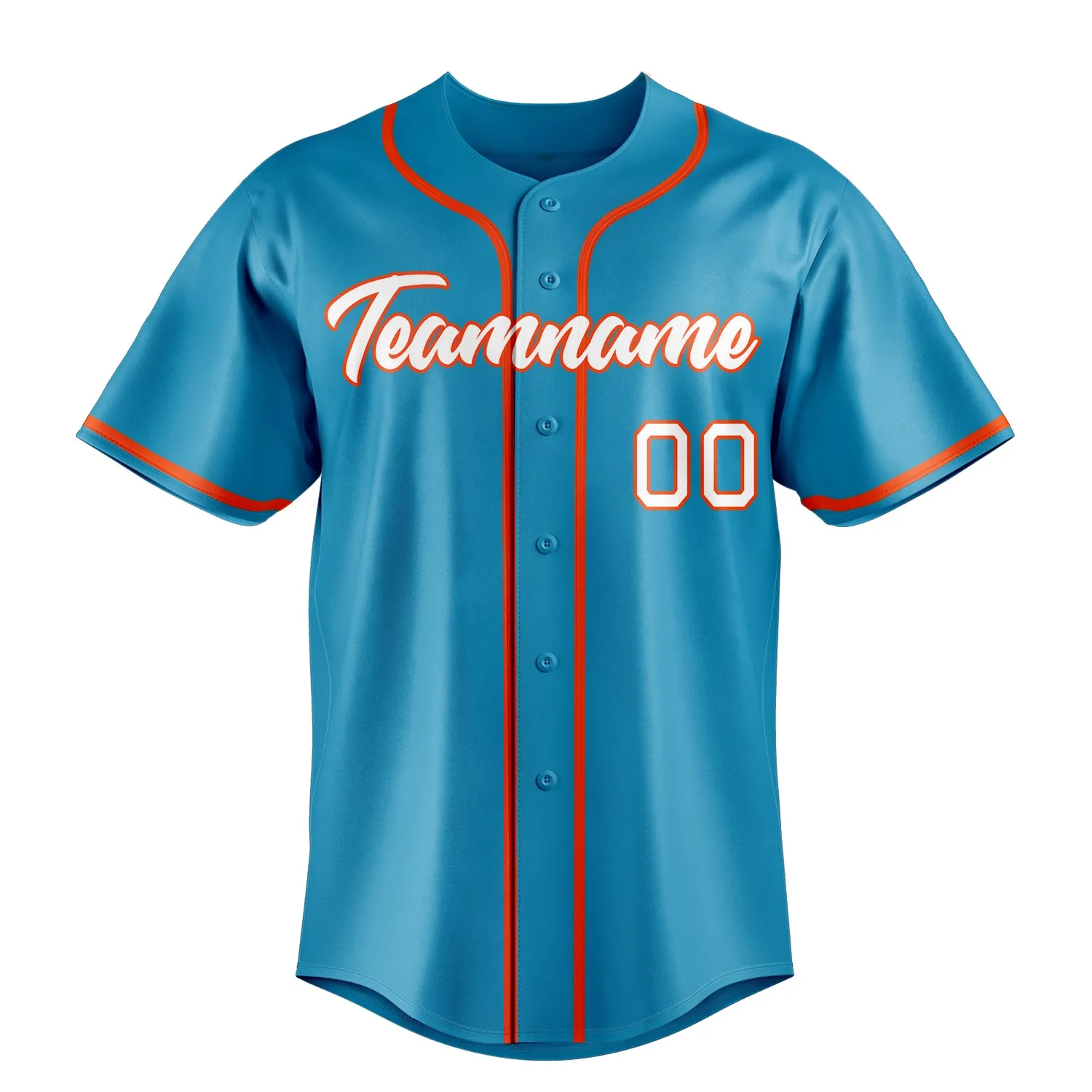 Custom Panther Blue & Orange Color Fan Baseball Jersey sold by Tailorly product image thumbnail 2
