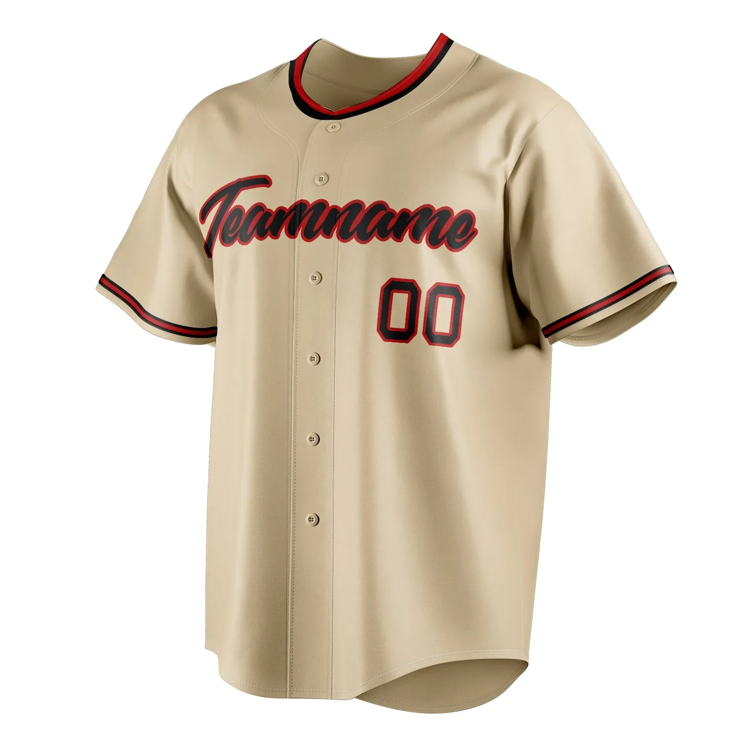Custom Sand & Black Color Fan Baseball Jersey sold by Tailorly product image thumbnail 3