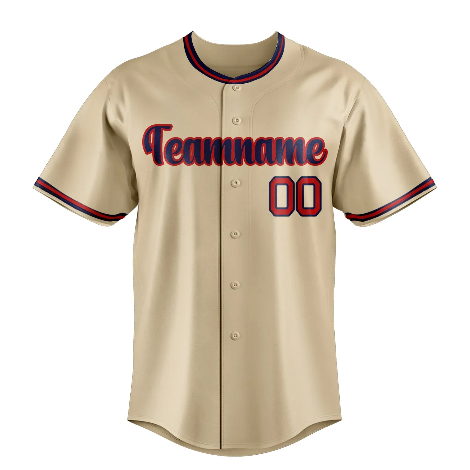 Custom Sand & Black Color Fan Baseball Jersey sold by Tailorly product image thumbnail 2