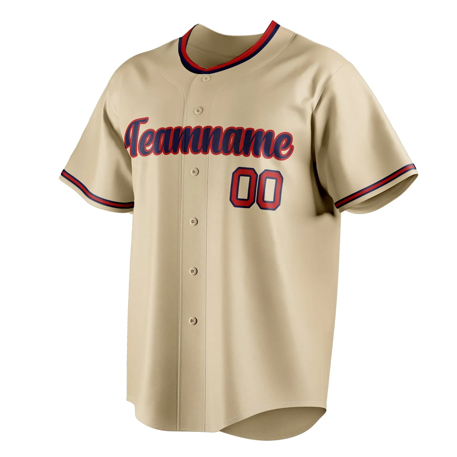 Custom Sand & Black Color Fan Baseball Jersey sold by Tailorly product image thumbnail 3