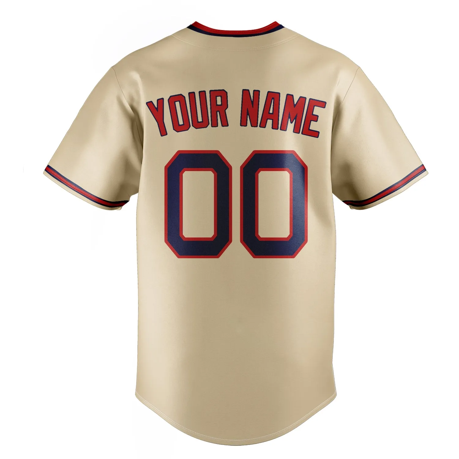 Custom Sand & Black Color Fan Baseball Jersey sold by Tailorly product image thumbnail 4