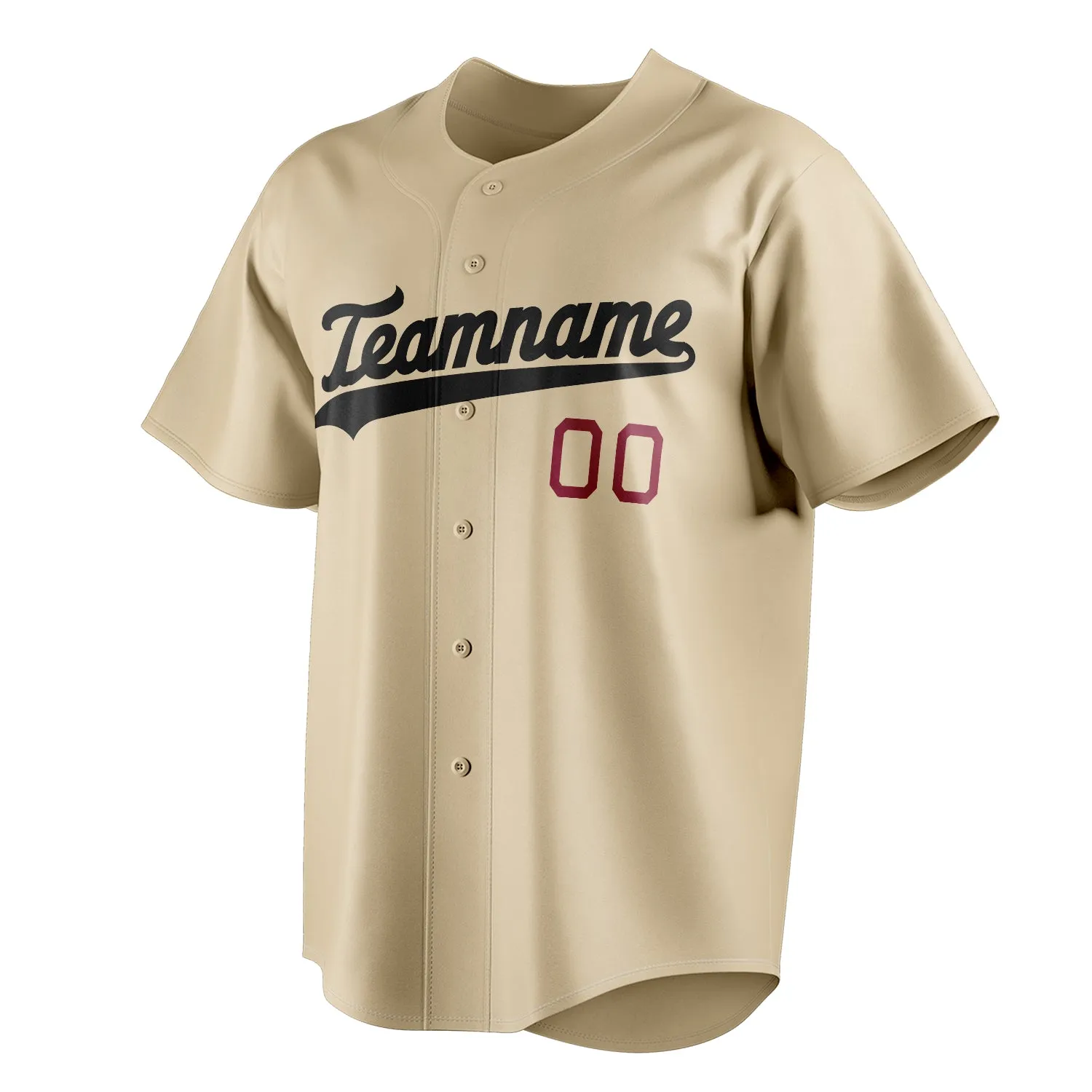 Custom Sand & Black Color Fan Baseball Jersey sold by Tailorly product image thumbnail 3