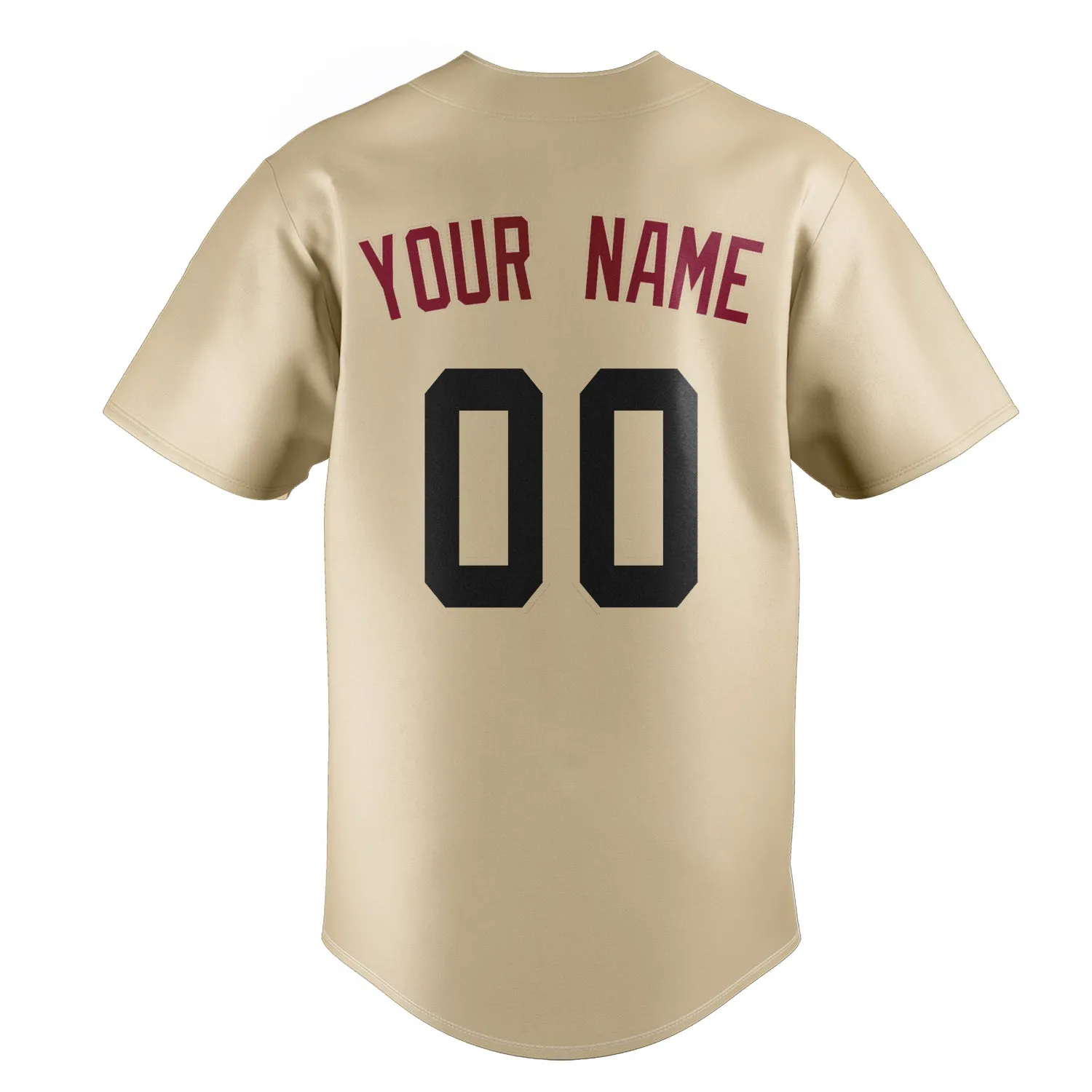 Custom Sand & Black Color Fan Baseball Jersey sold by Tailorly product image thumbnail 4